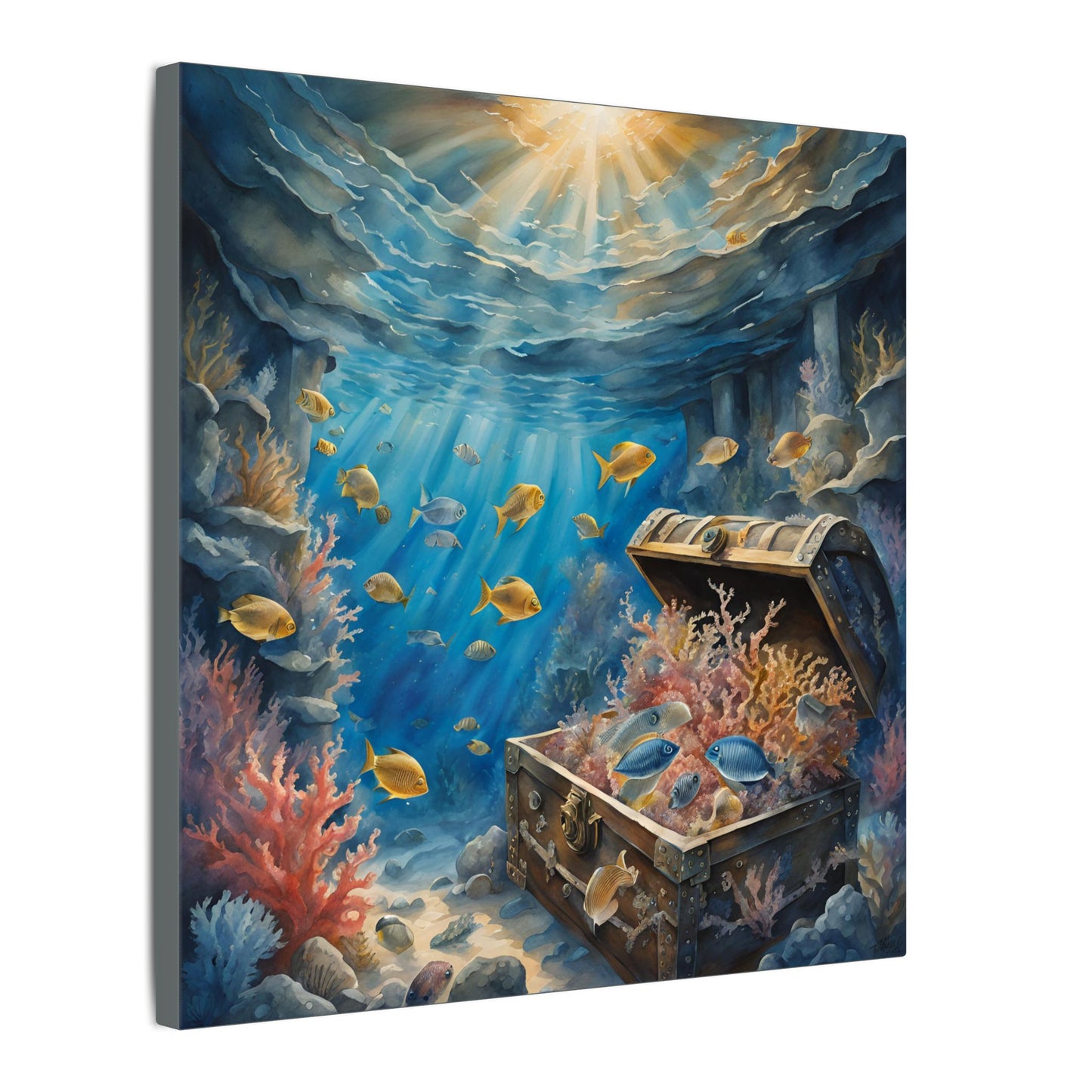 Matte Wall Canvas - Sunken Treasure - Neptune's Nursery Collection