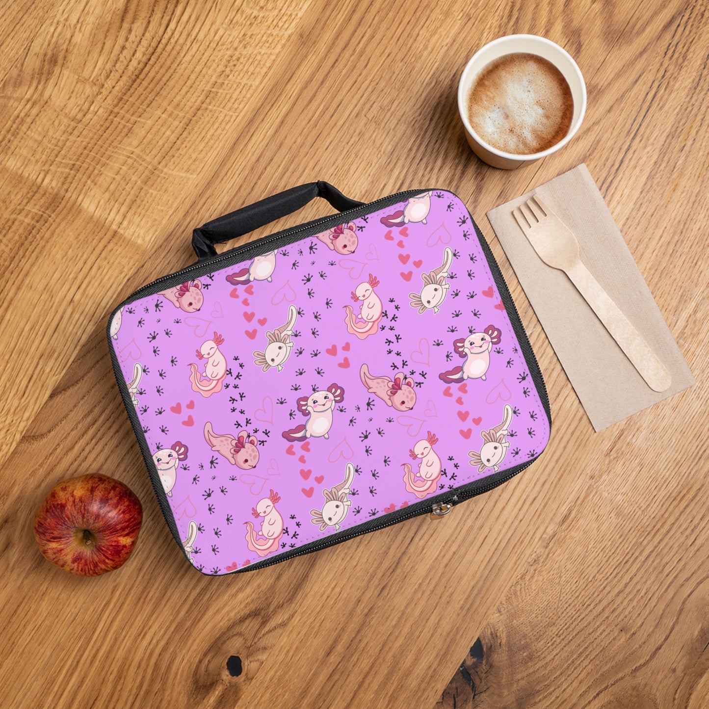 Lunch Bag - Axolotl - Lilac