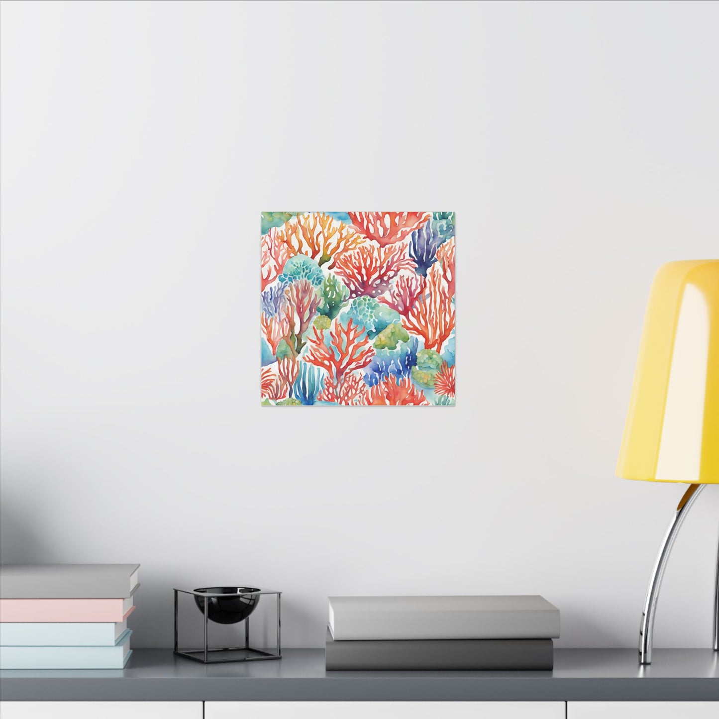 Matte Wall Canvas - Coral - Neptune's Nursery Collection