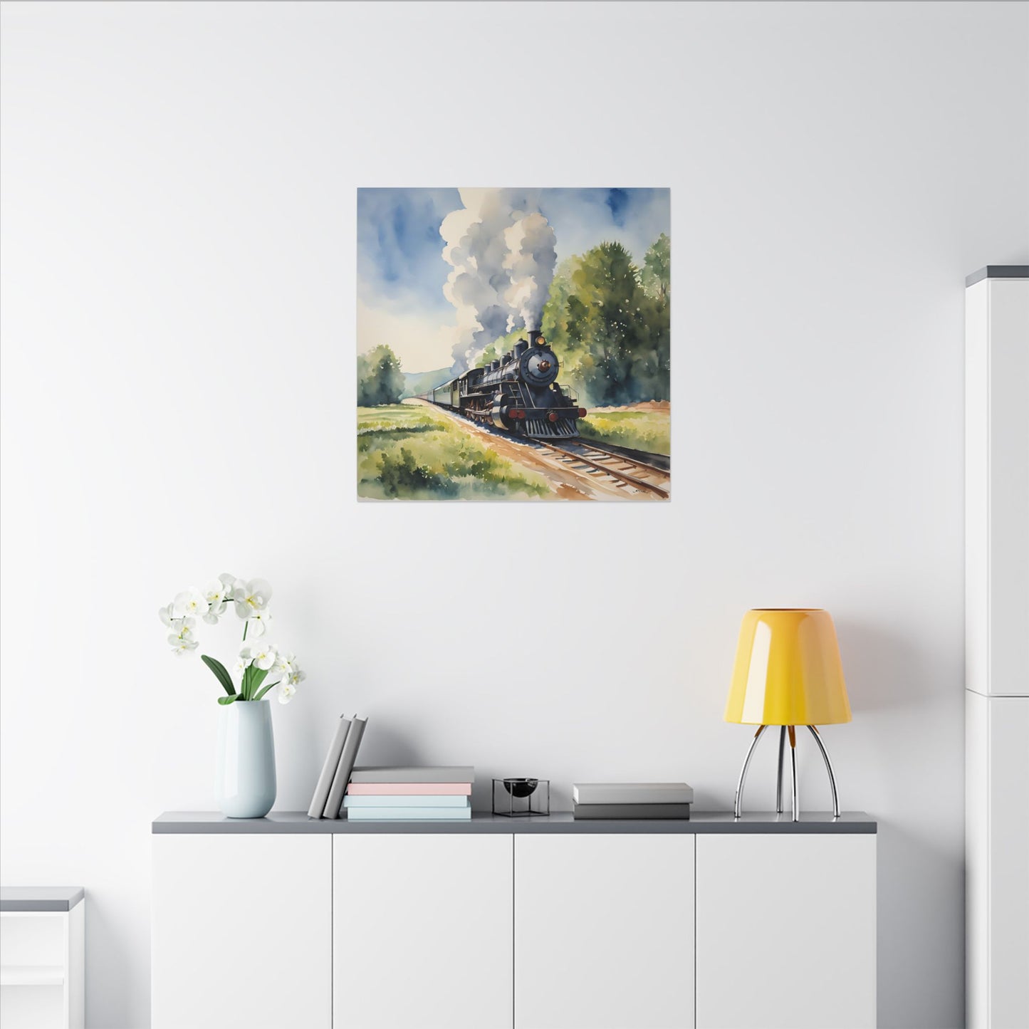 Matte Wall Canvas - Train has left the Station - Wheels & Wings Collection