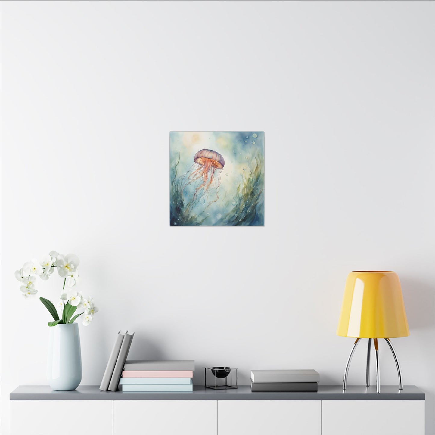 Matte Wall Canvas - Jellyfish - Neptune's Nursery Collection