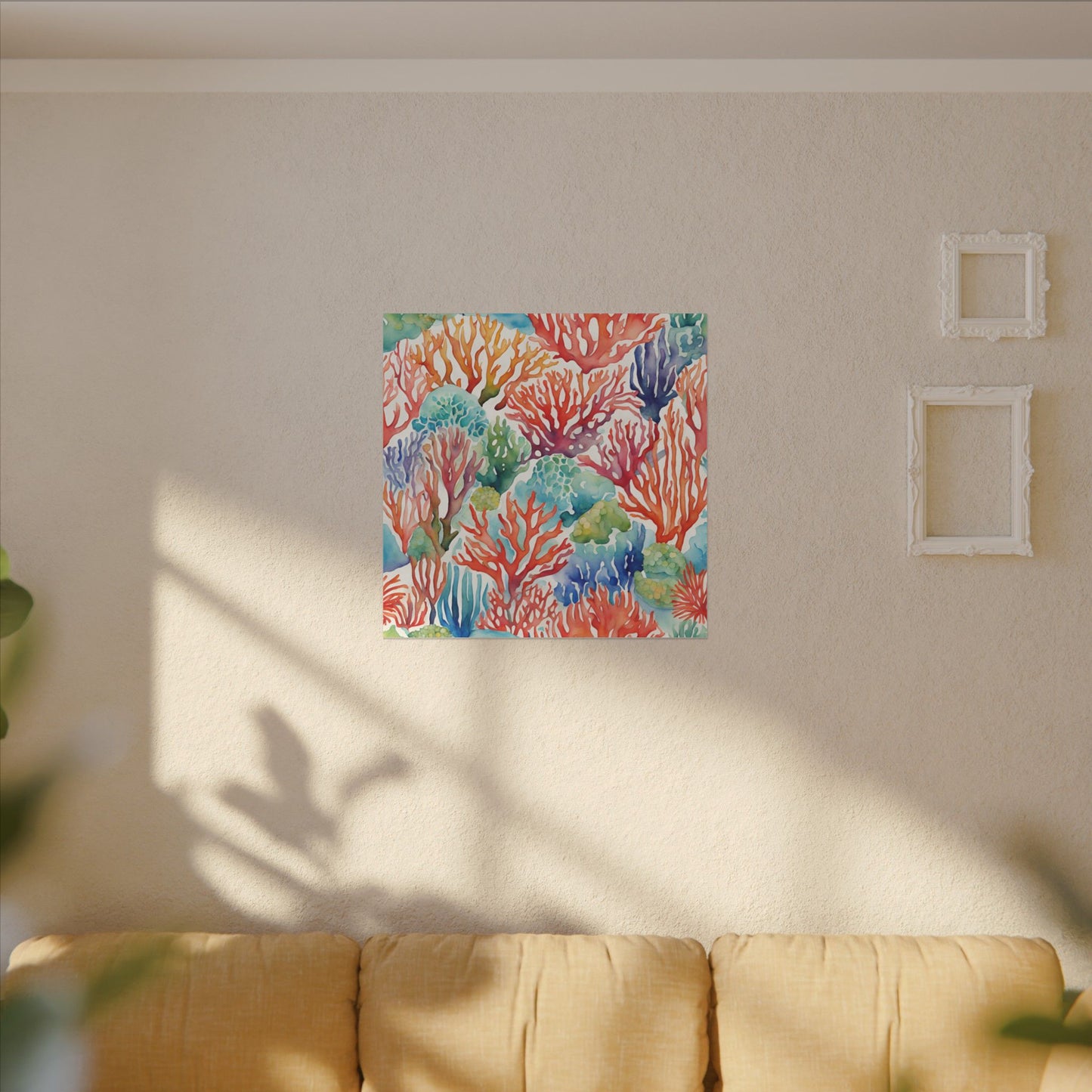 Matte Wall Canvas - Coral - Neptune's Nursery Collection