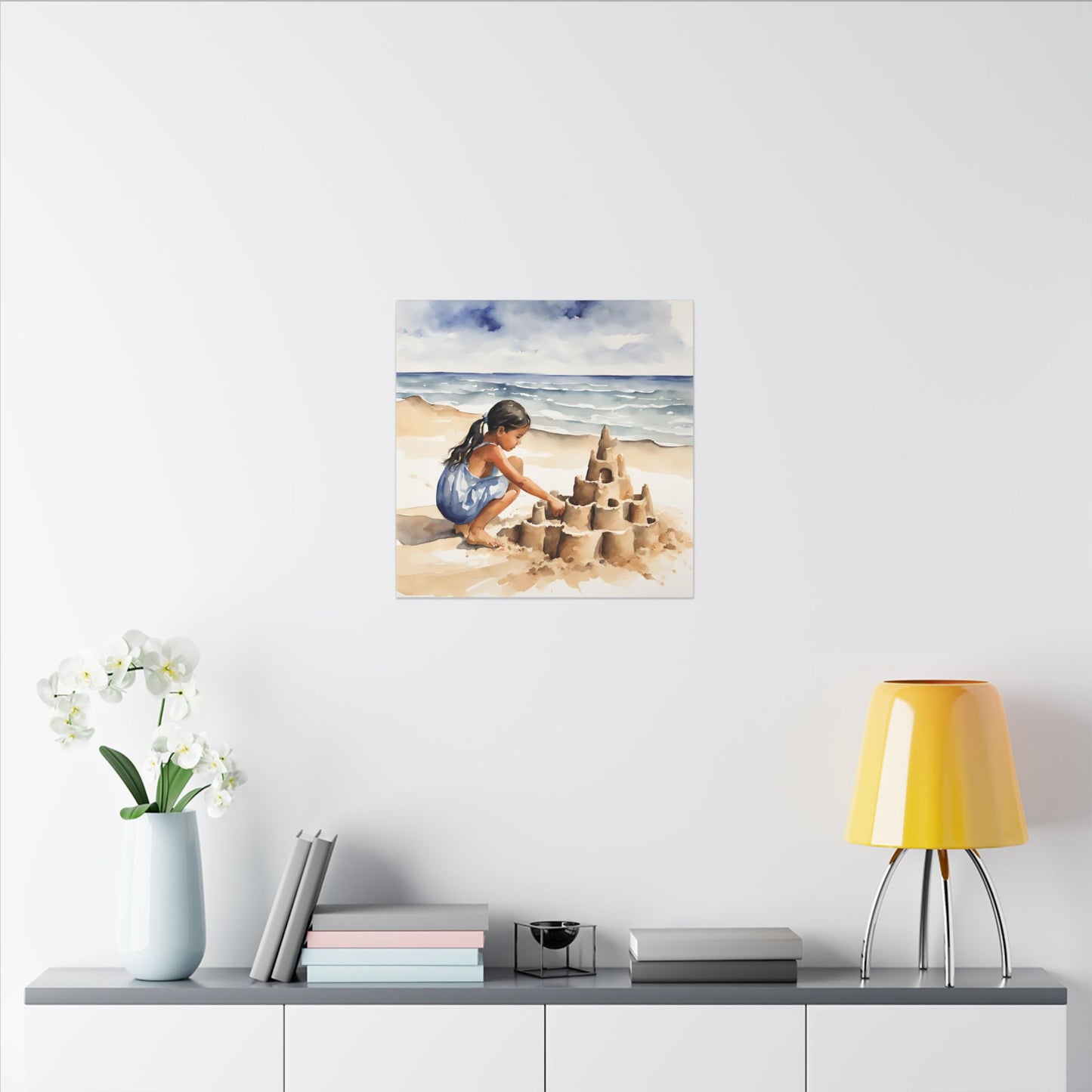 Matte Wall Canvas - Sand Castle - Neptune's Nursery Collection