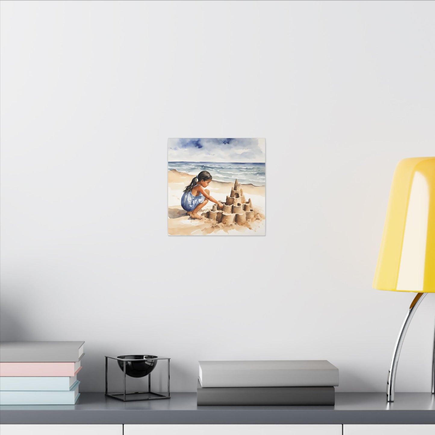 Matte Wall Canvas - Sand Castle - Neptune's Nursery Collection
