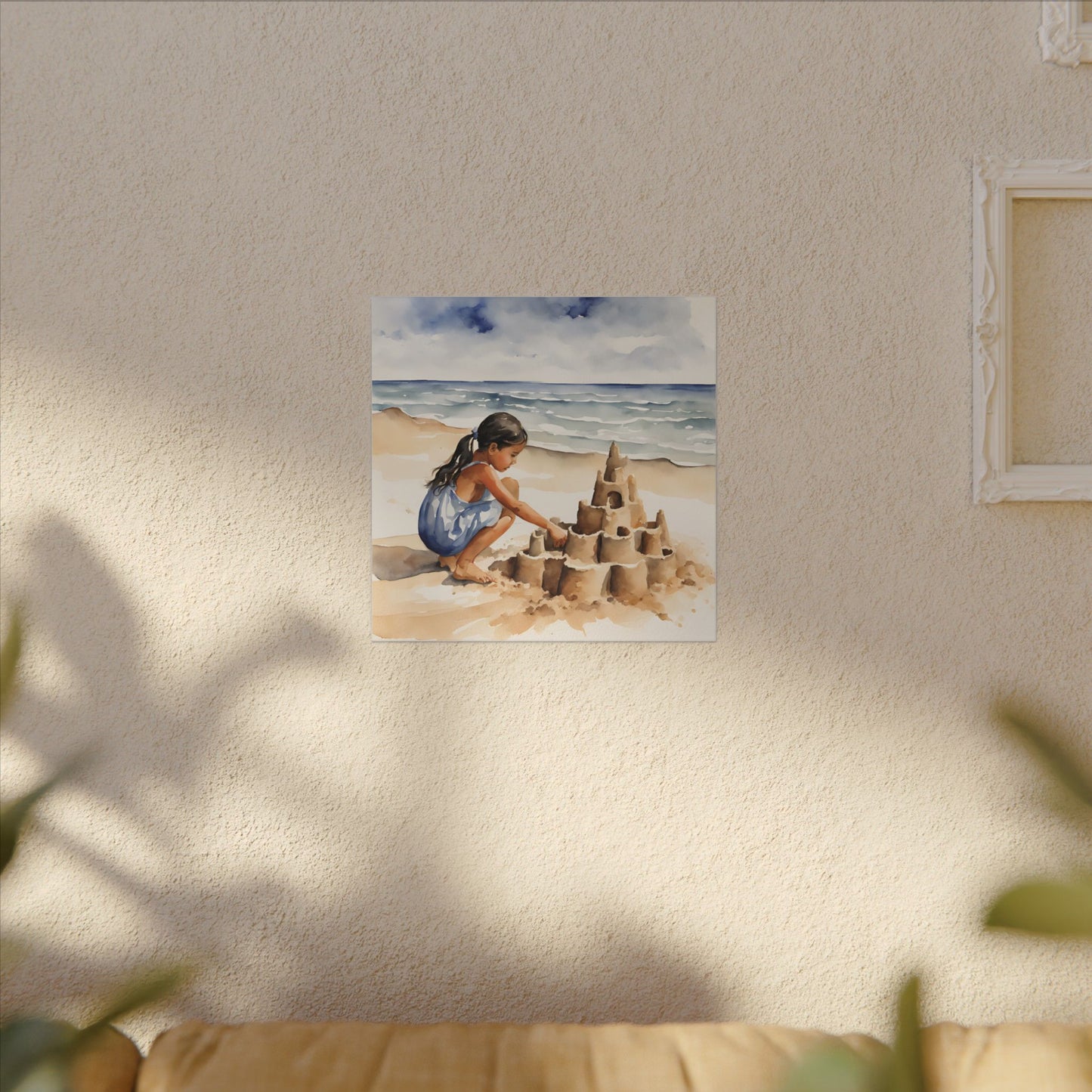 Matte Wall Canvas - Sand Castle - Neptune's Nursery Collection