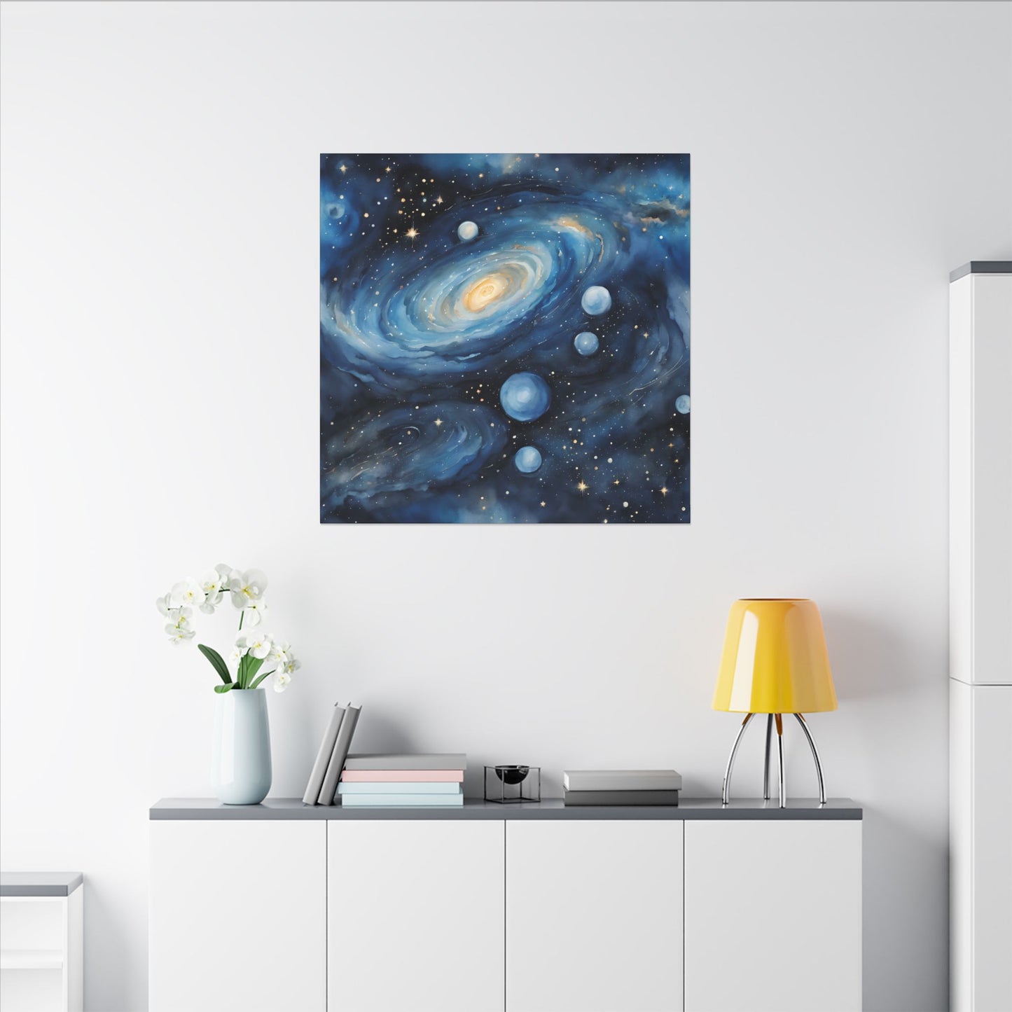 Matte Wall Canvas - Blue Galaxy - Beyond the Stars Collection
