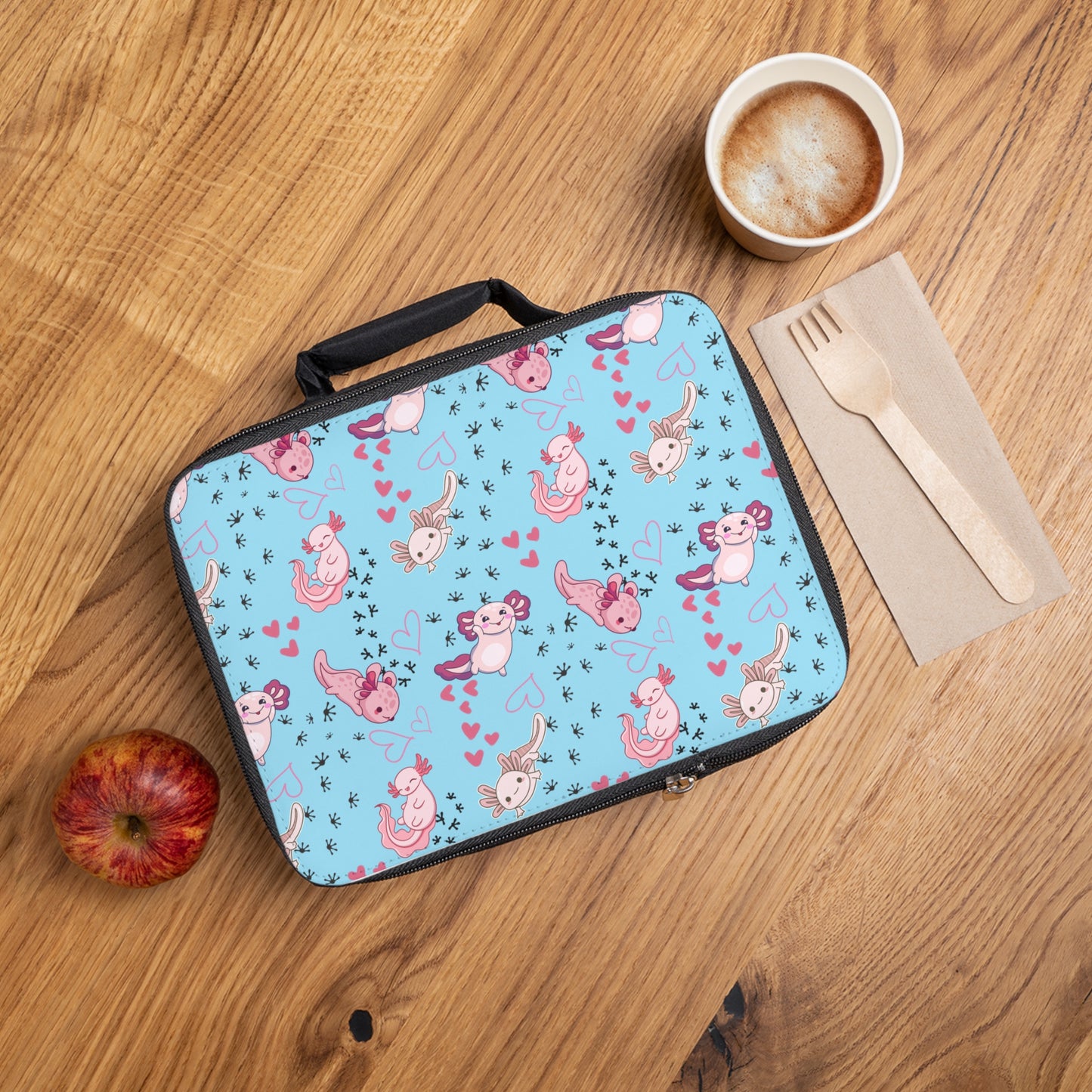 Lunch Bag - Axolotl - Arctic Blue