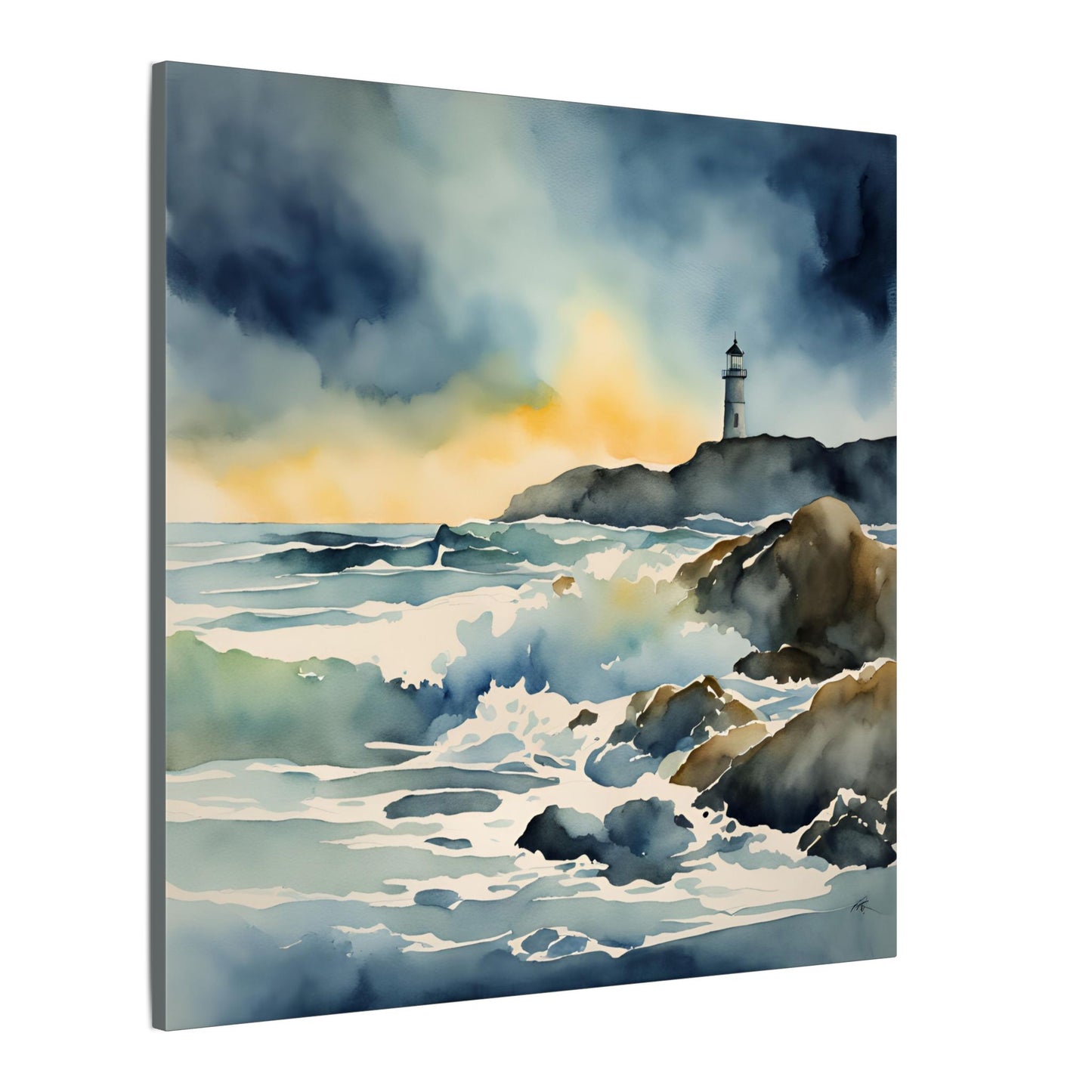 Matte Wall Canvas - Lighthouse - Neptune's Nursery Collection