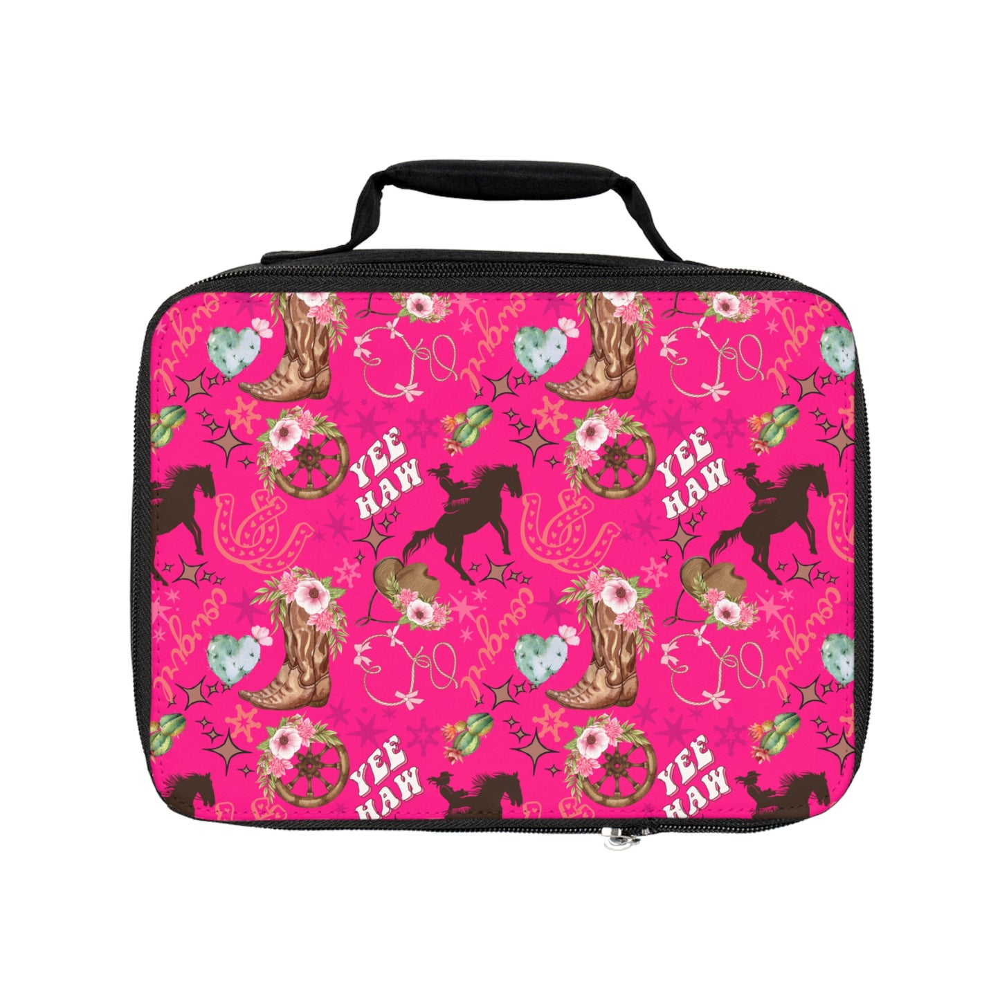 Lunch Bag - Cowgirl - Hot Pink