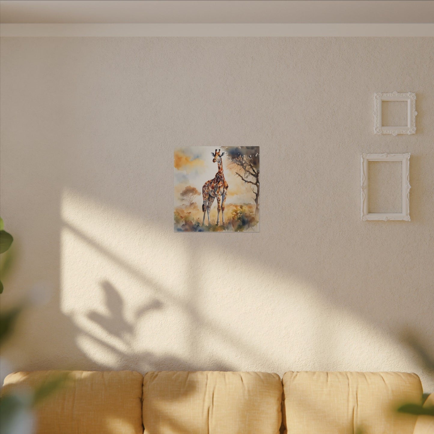 Matte Wall Canvas - Giraffe - African Safari Collection