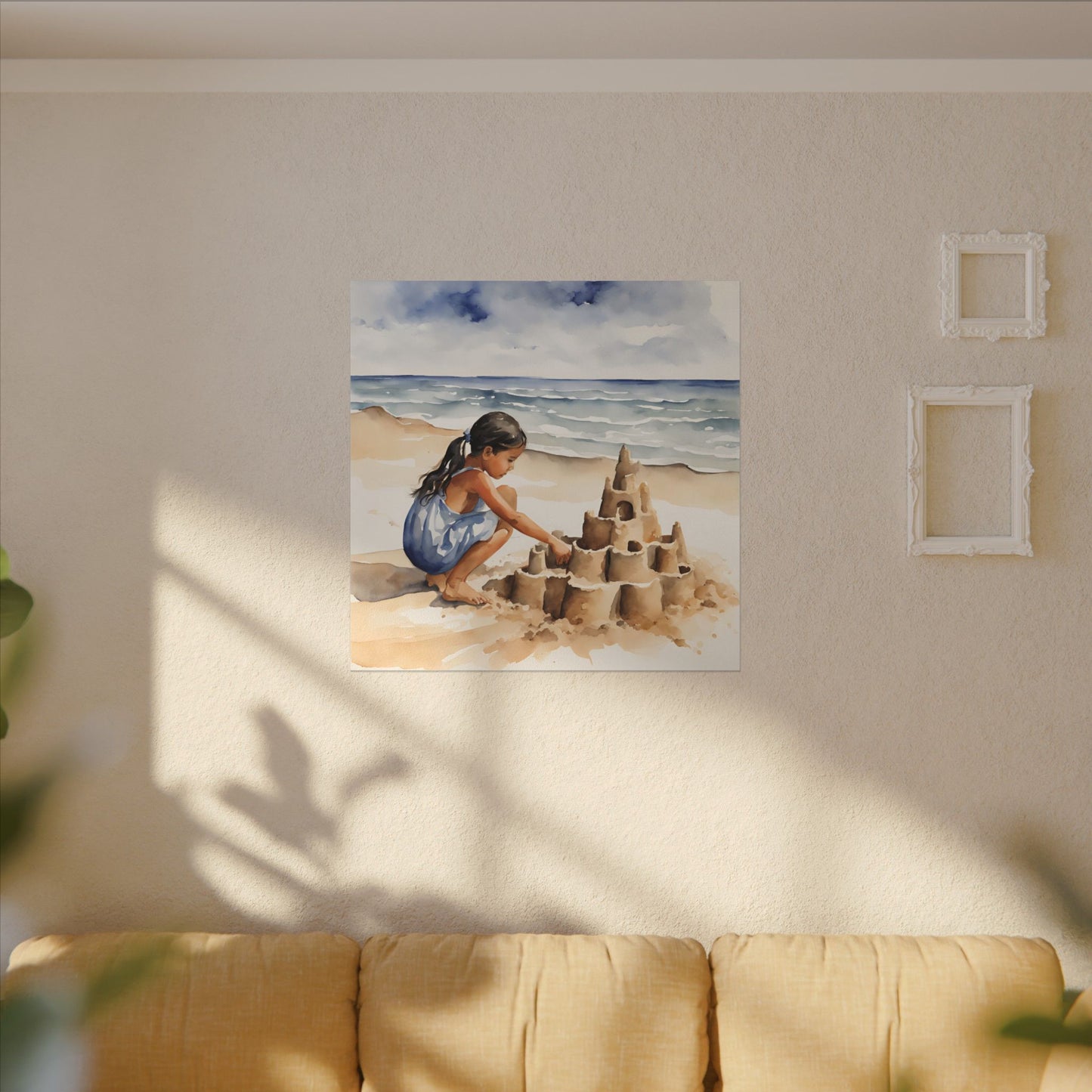 Matte Wall Canvas - Sand Castle - Neptune's Nursery Collection