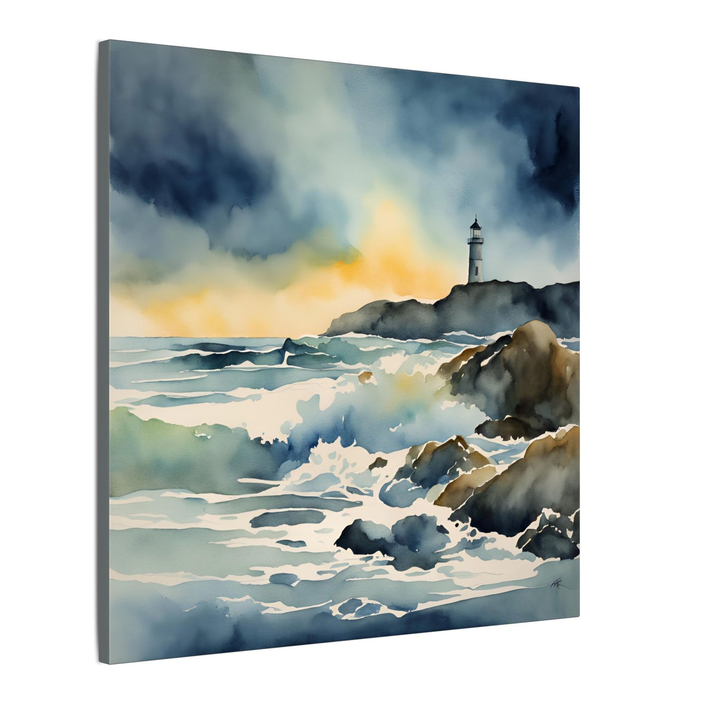Matte Wall Canvas - Lighthouse - Neptune's Nursery Collection