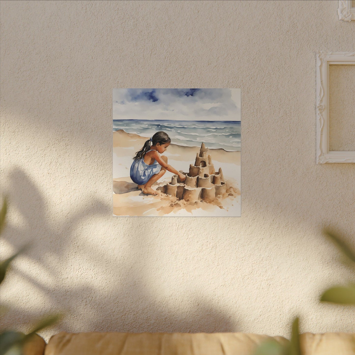Matte Wall Canvas - Sand Castle - Neptune's Nursery Collection