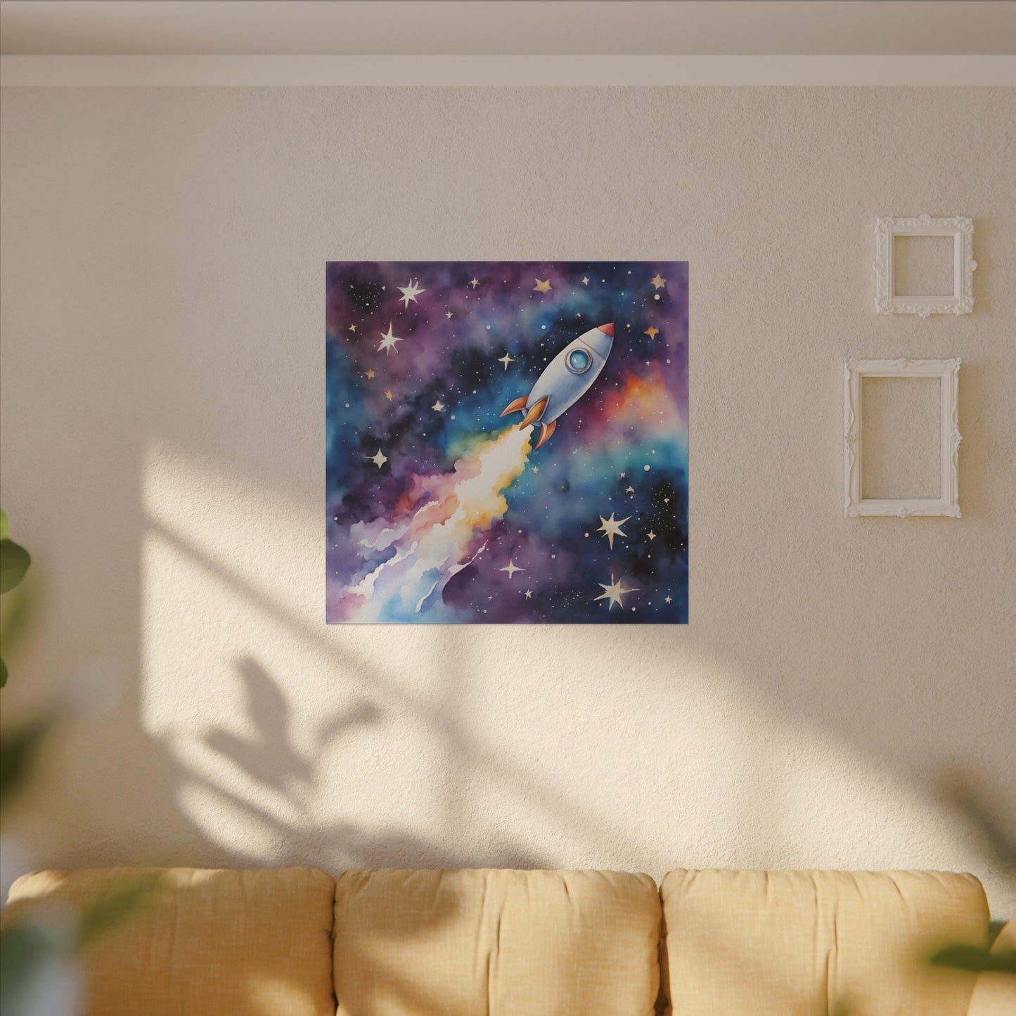 Matte Wall Canvas - Rocket Ship - Beyond the Stars Collection
