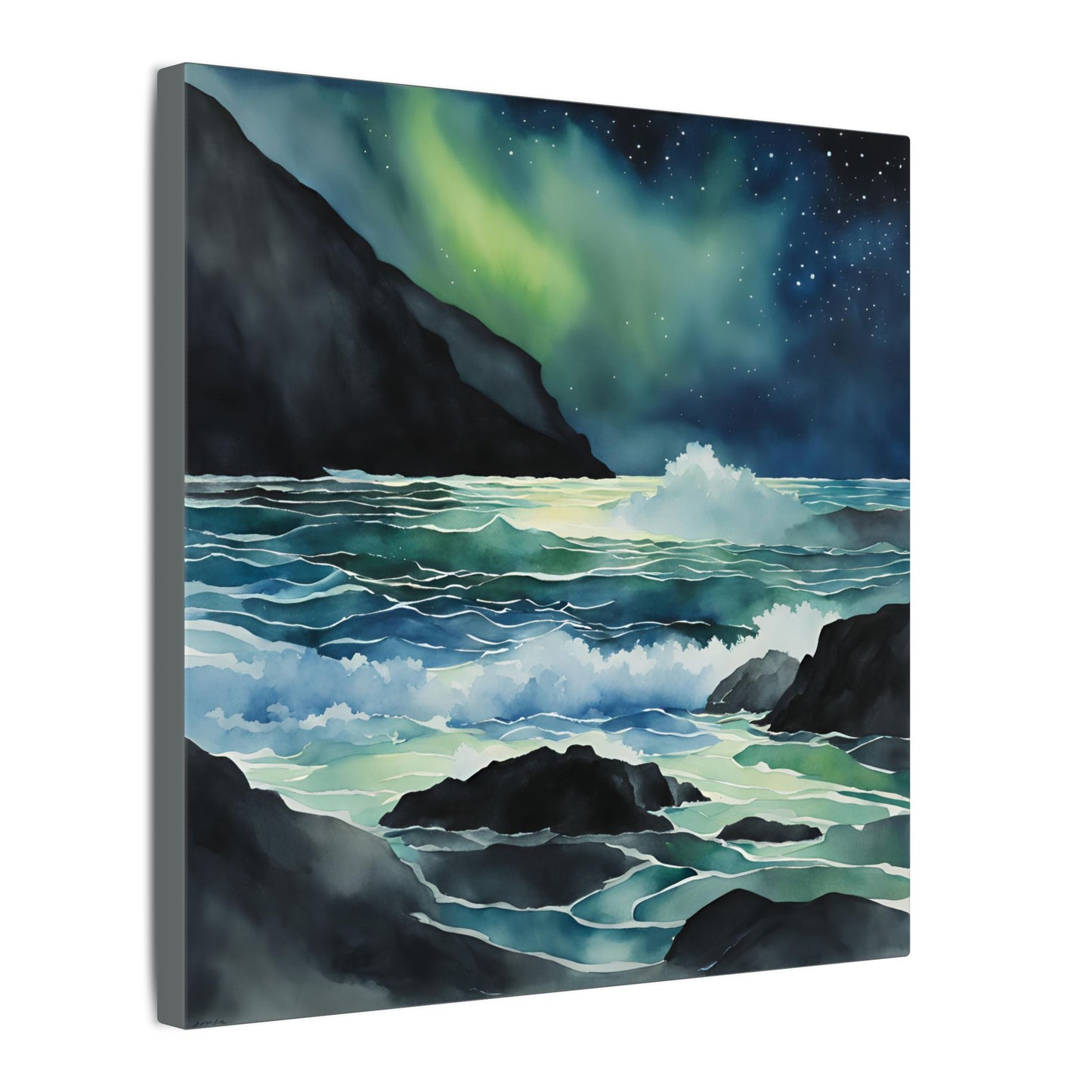 Matte Wall Canvas - Sea at Night - Neptune's Nursery Collection