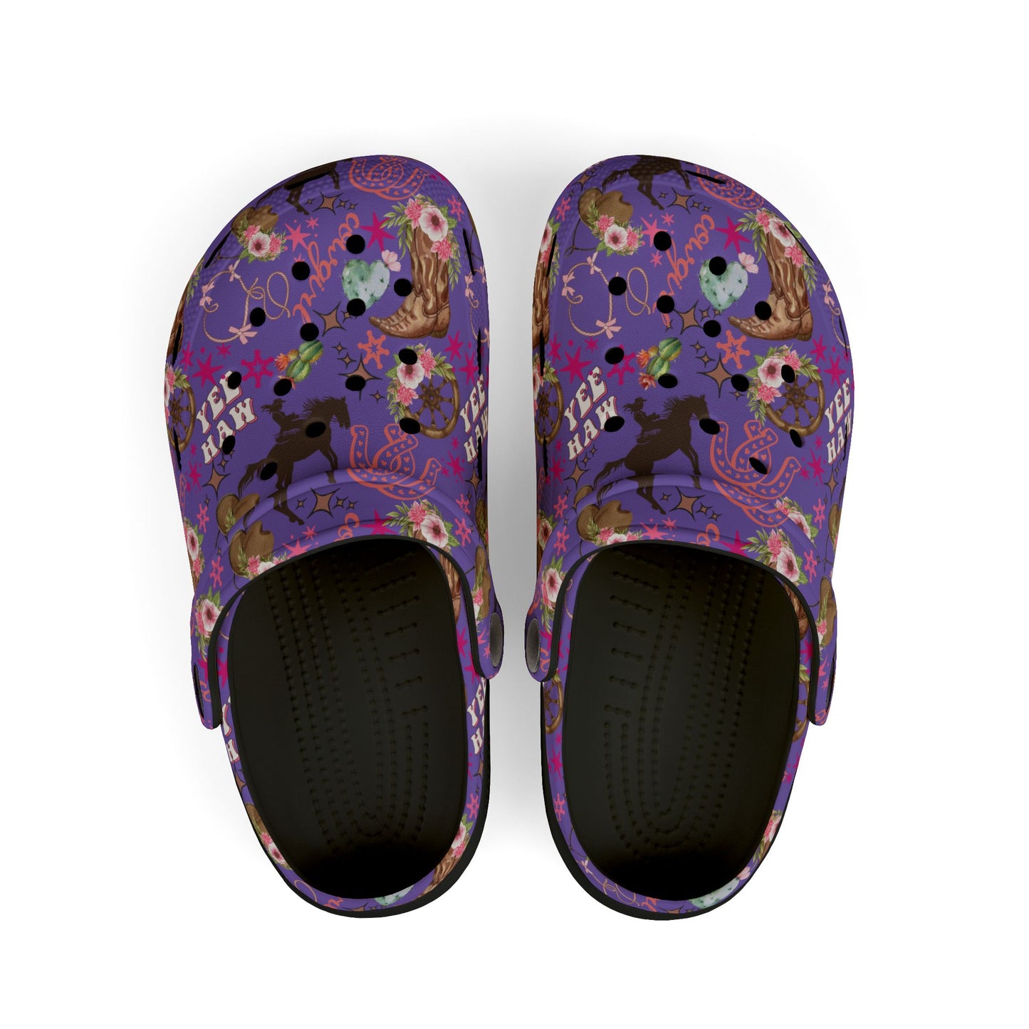 Kid's Foam Clogs - Cowgirl - Periwinkle