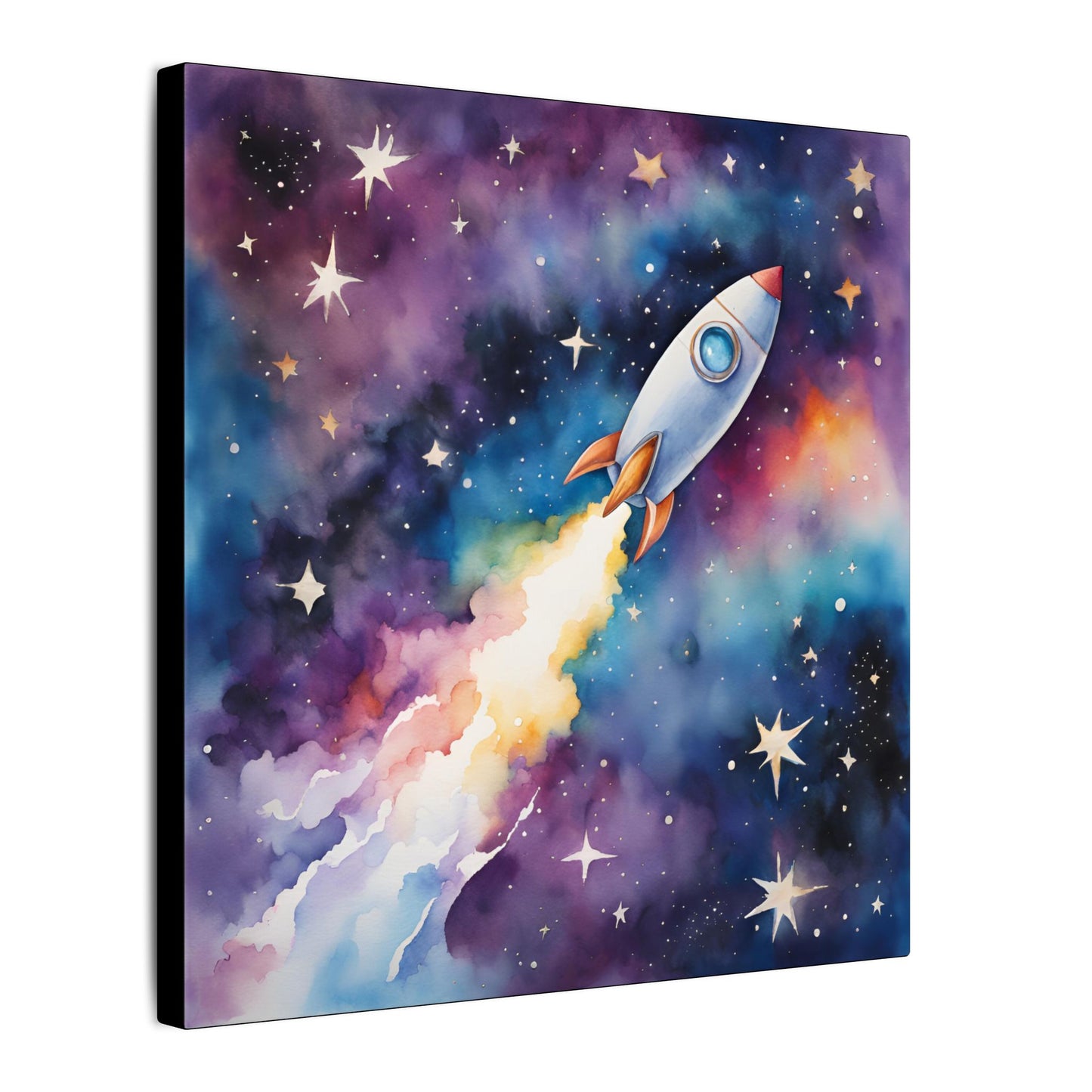 Matte Wall Canvas - Rocket Ship - Beyond the Stars Collection
