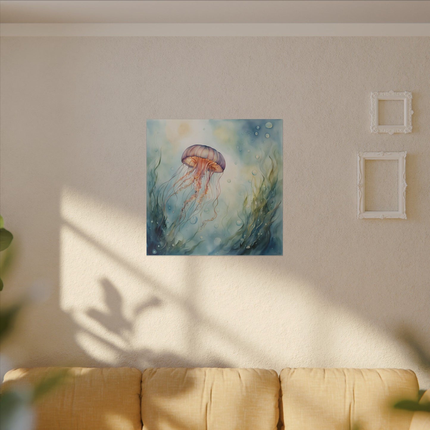 Matte Wall Canvas - Jellyfish - Neptune's Nursery Collection