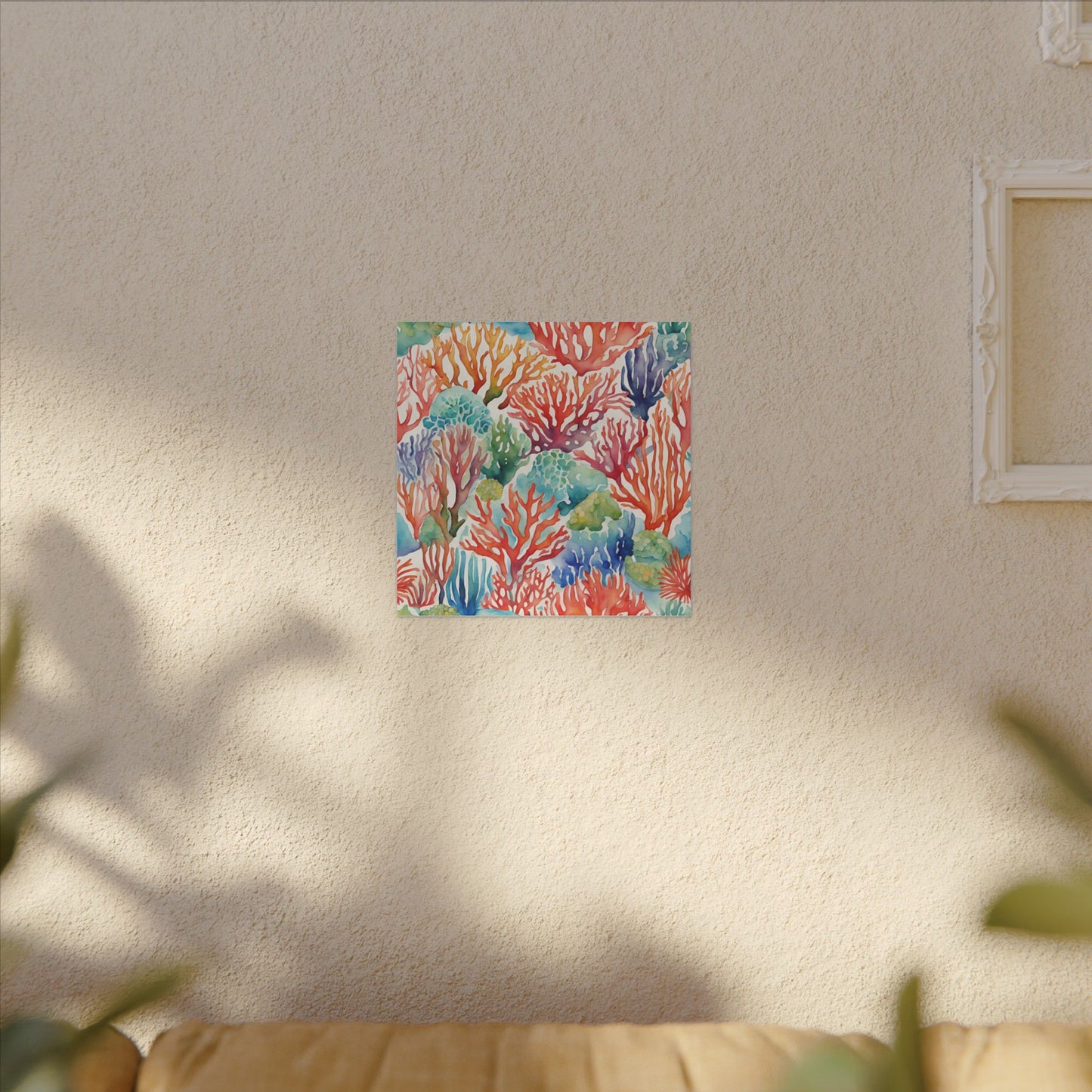 Matte Wall Canvas - Coral - Neptune's Nursery Collection