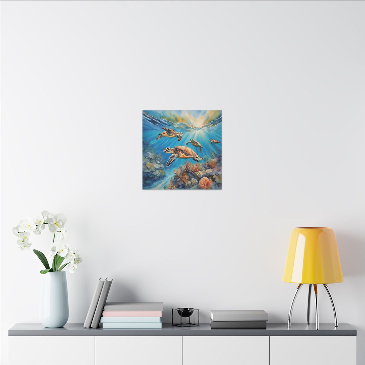 Matte Wall Canvas - Sea Turtles - Neptune's Nursery Collection