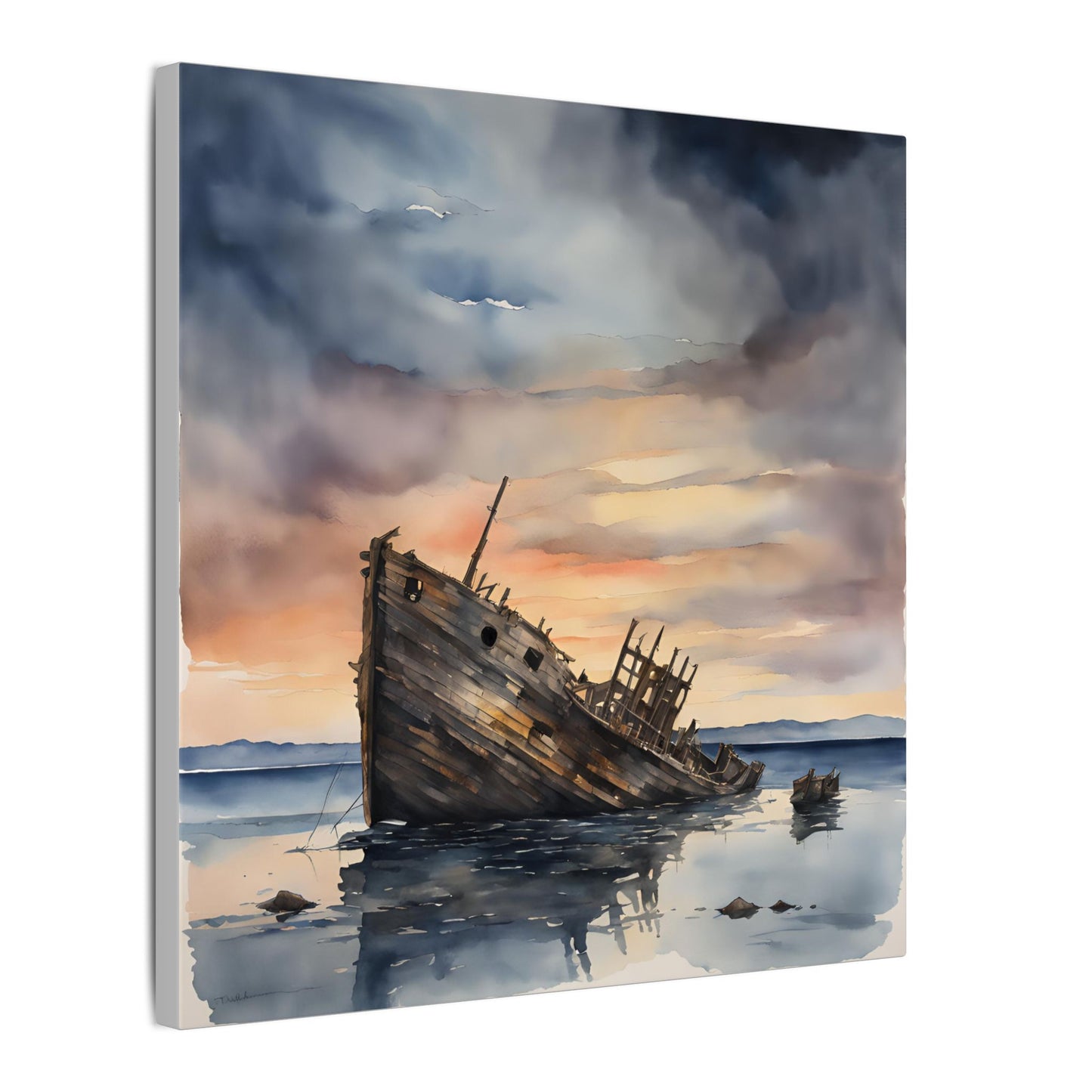 Matte Wall Canvas - Shipwreck - Neptune's Nursery Collection