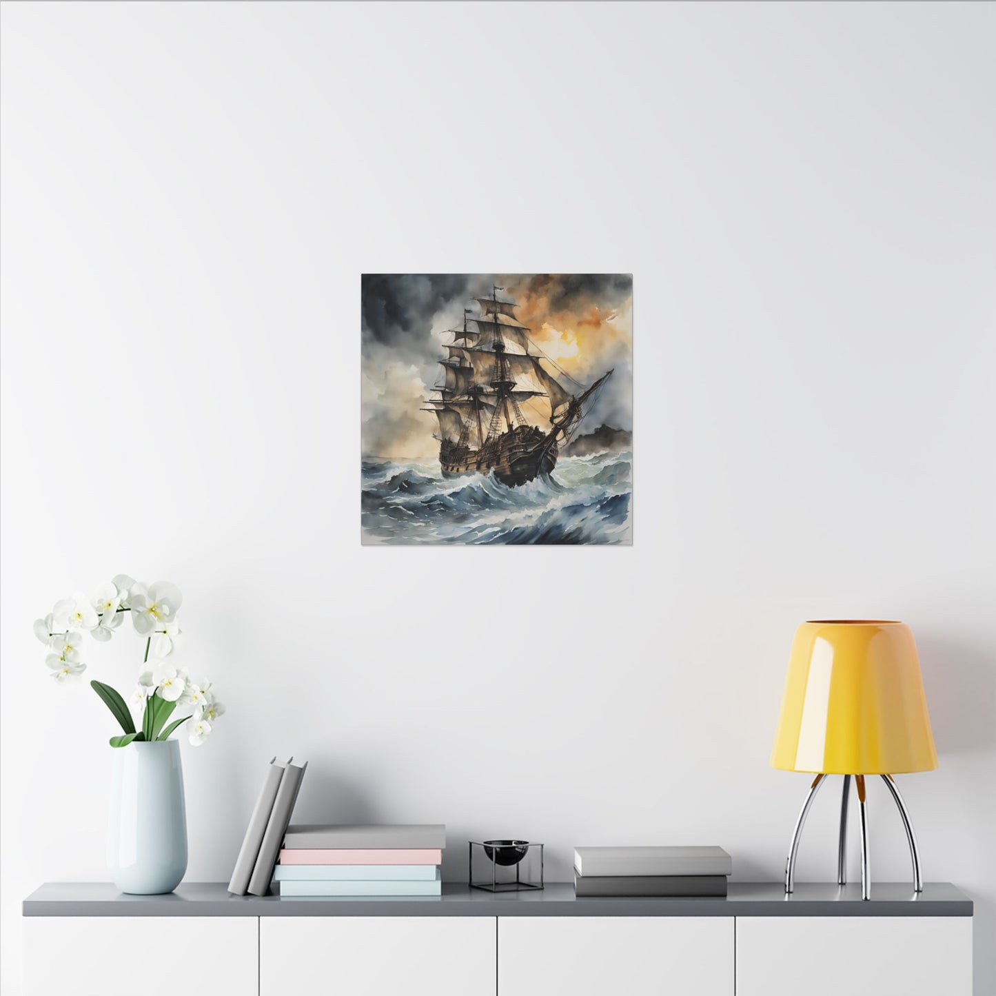 Matte Wall Canvas - Pirate Ship - Neptune's Nursery Collection