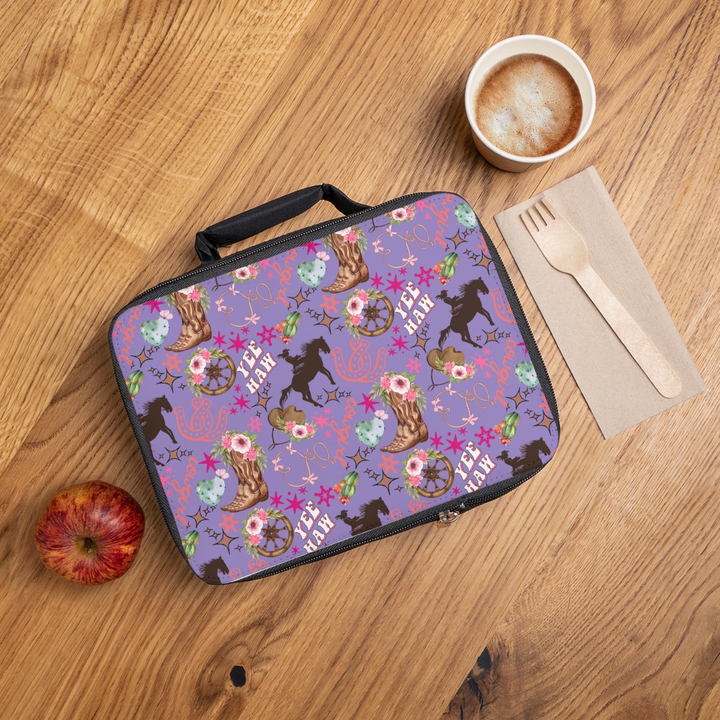 Lunch Bag - Cowgirl - Lavender