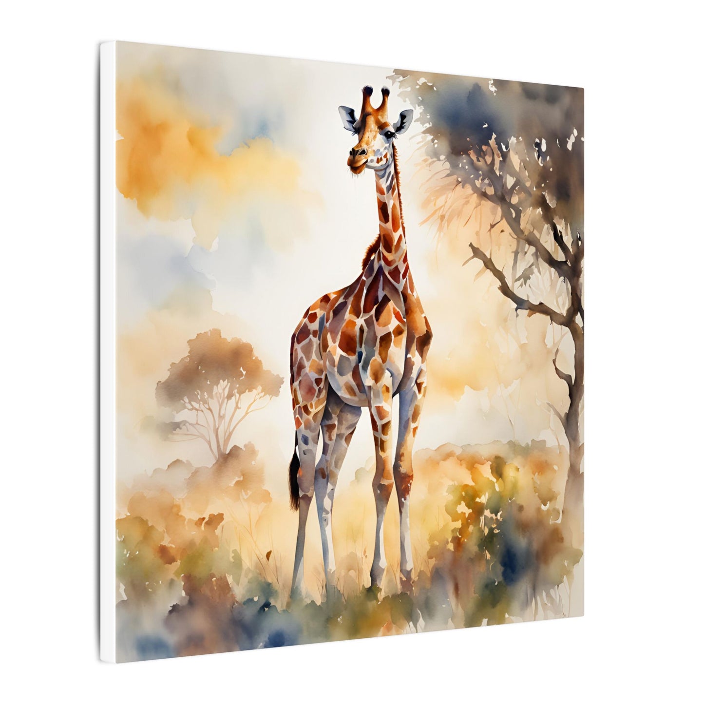 Matte Wall Canvas - Giraffe - African Safari Collection
