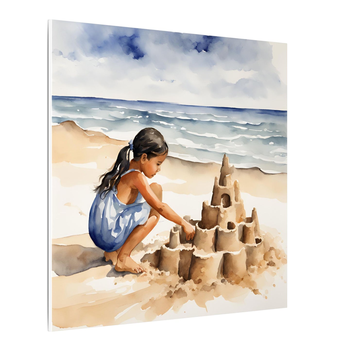 Matte Wall Canvas - Sand Castle - Neptune's Nursery Collection