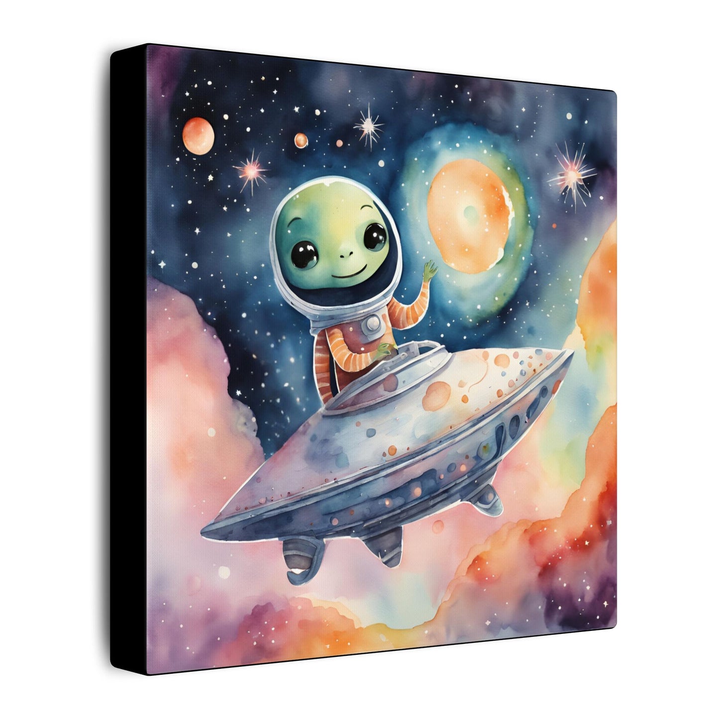 Matte Wall Canvas - Friendly Alien - Beyond the Stars Collection