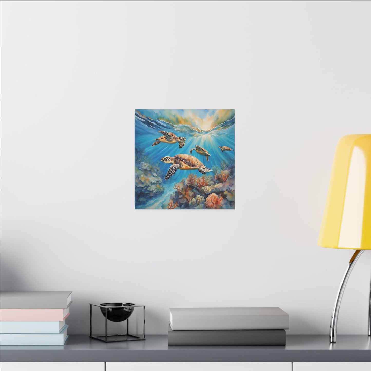 Matte Wall Canvas - Sea Turtles - Neptune's Nursery Collection