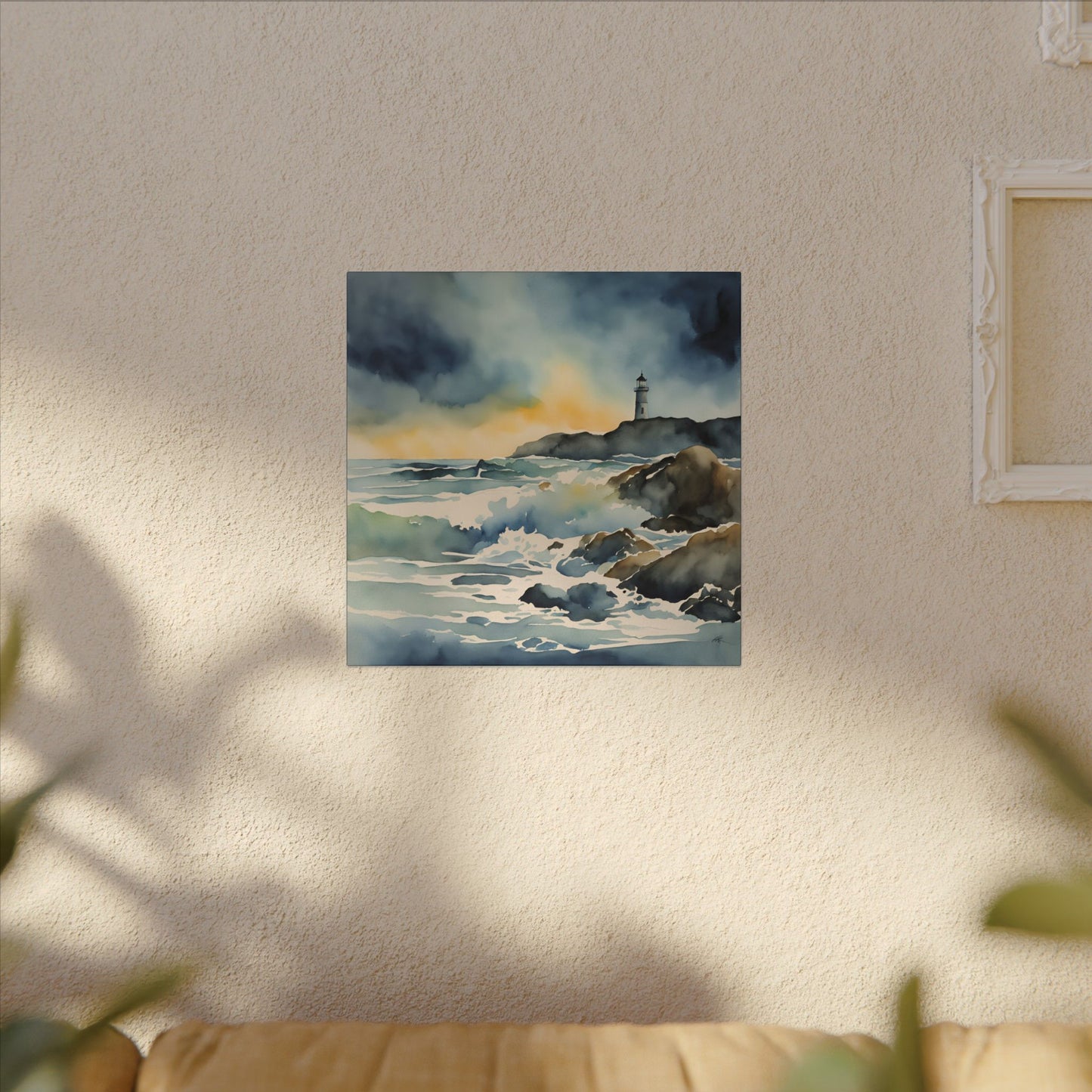 Matte Wall Canvas - Lighthouse - Neptune's Nursery Collection