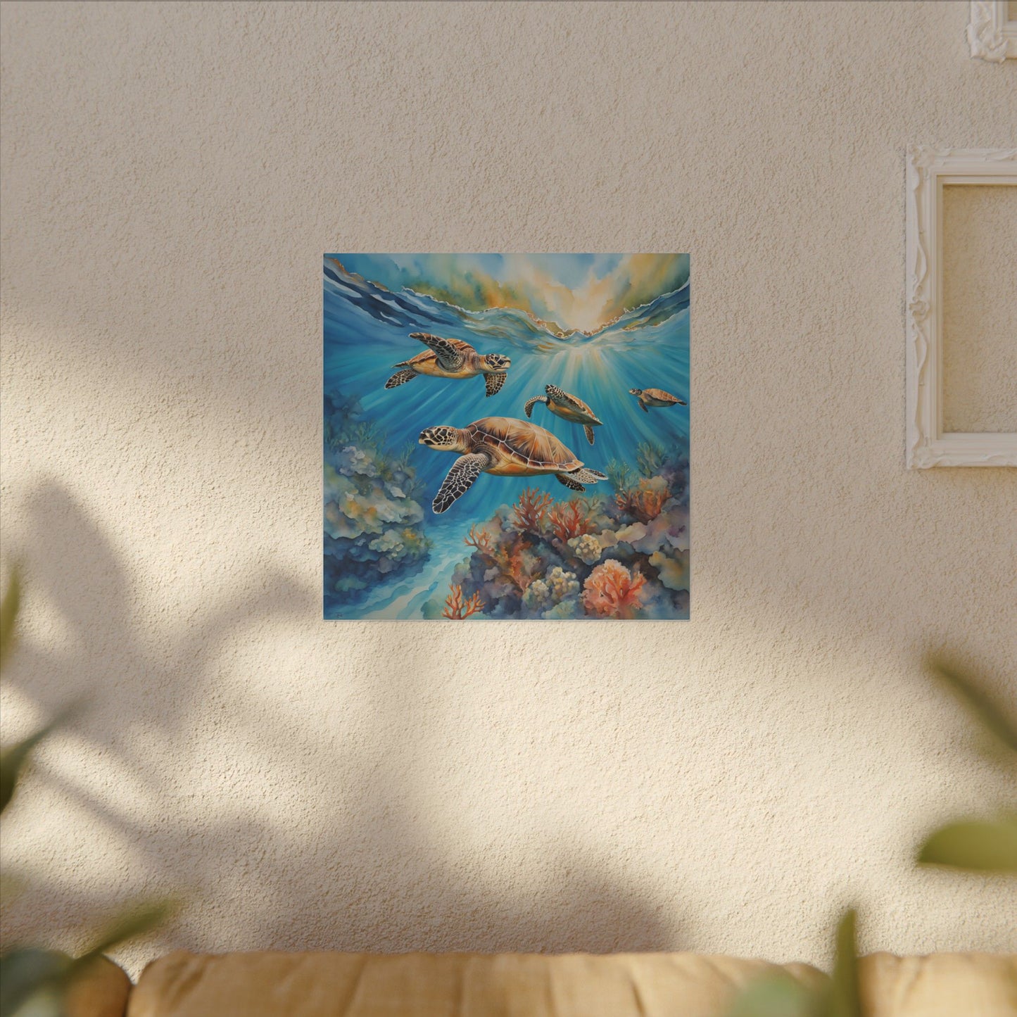 Matte Wall Canvas - Sea Turtles - Neptune's Nursery Collection