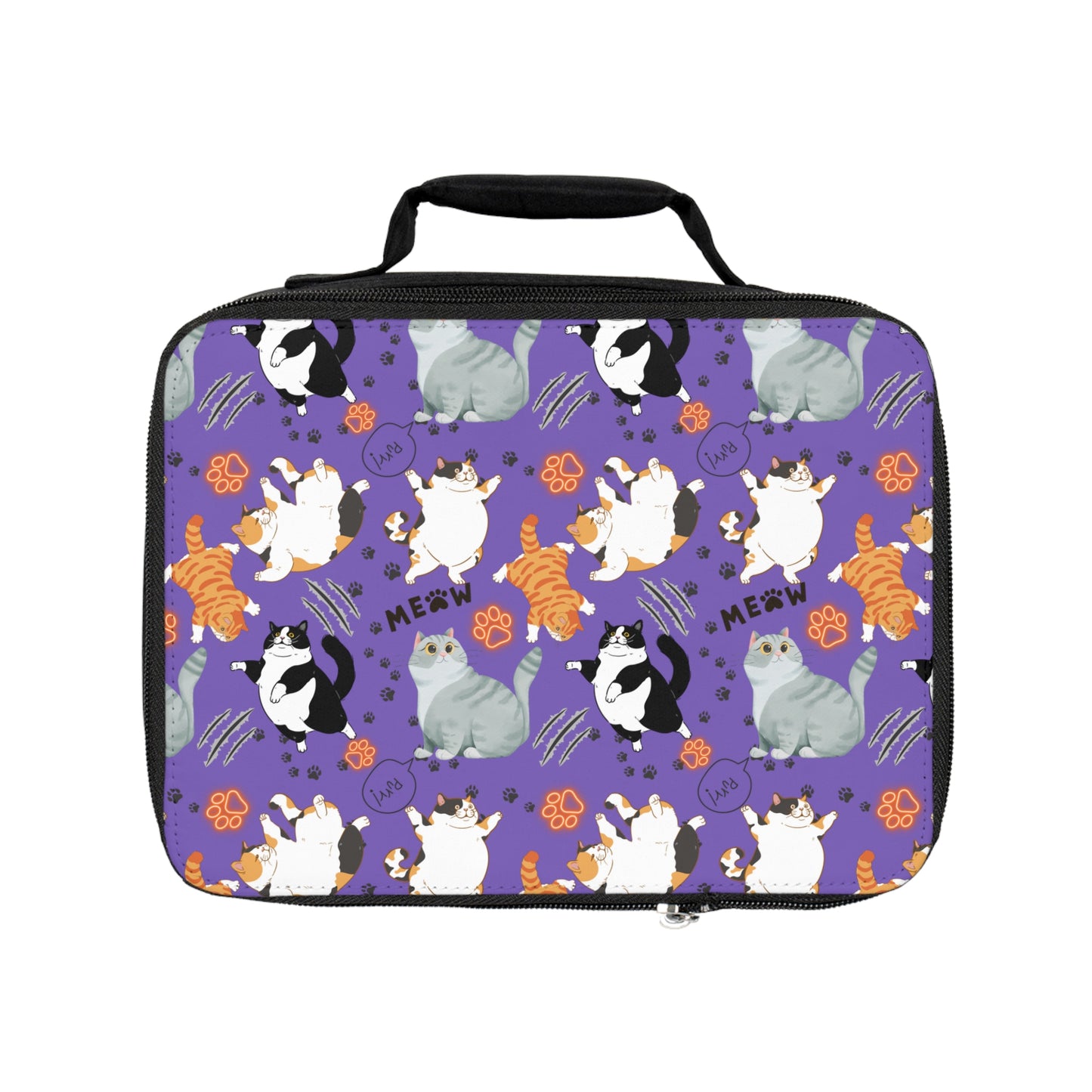 Lunch Bag - Fat Cat - Periwinkle