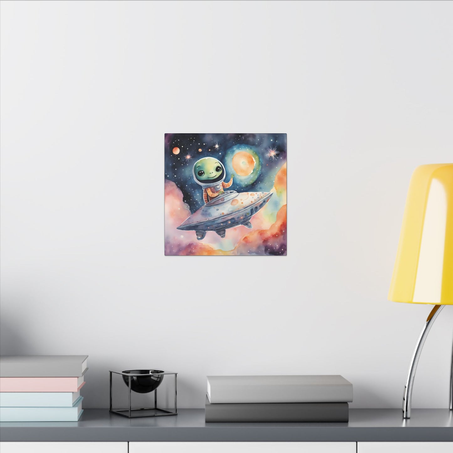 Matte Wall Canvas - Friendly Alien - Beyond the Stars Collection