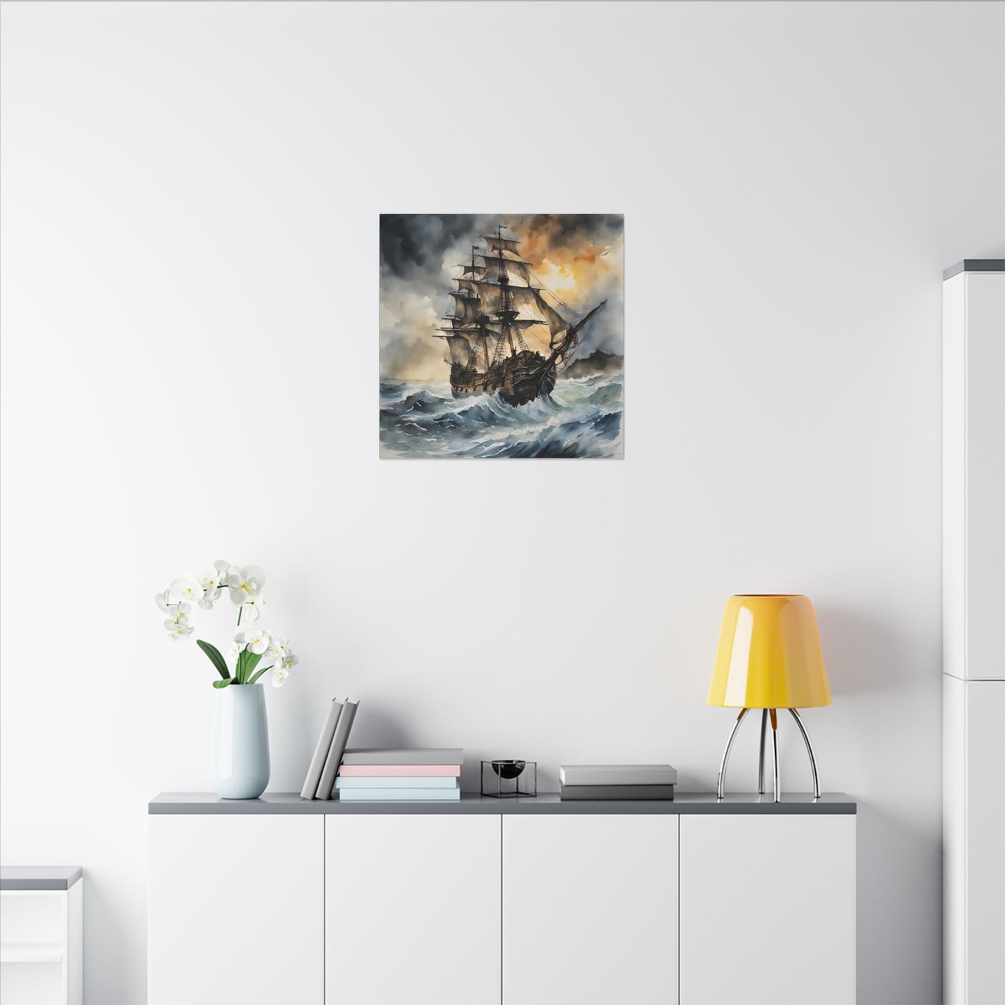 Matte Wall Canvas - Pirate Ship - Neptune's Nursery Collection