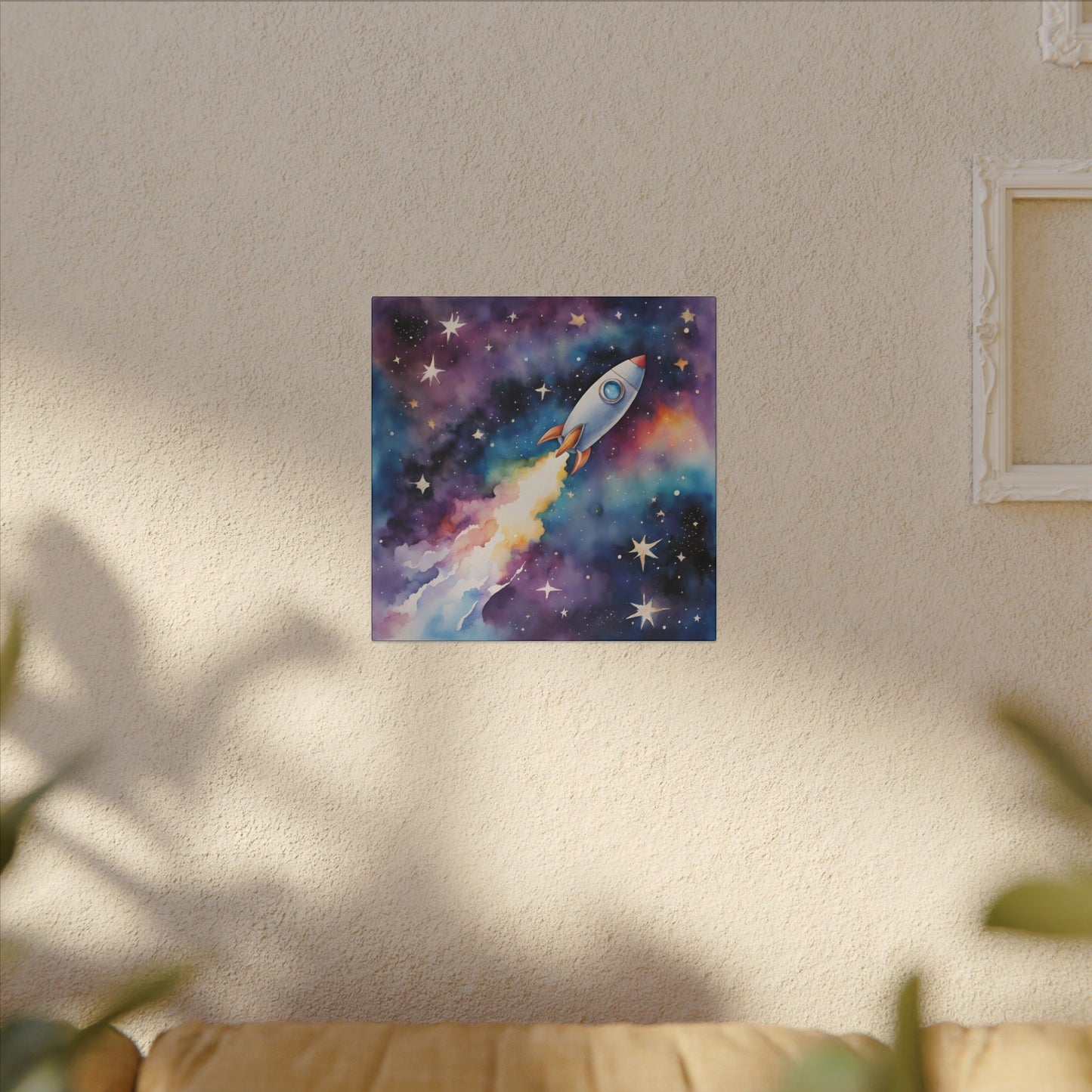 Matte Wall Canvas - Rocket Ship - Beyond the Stars Collection