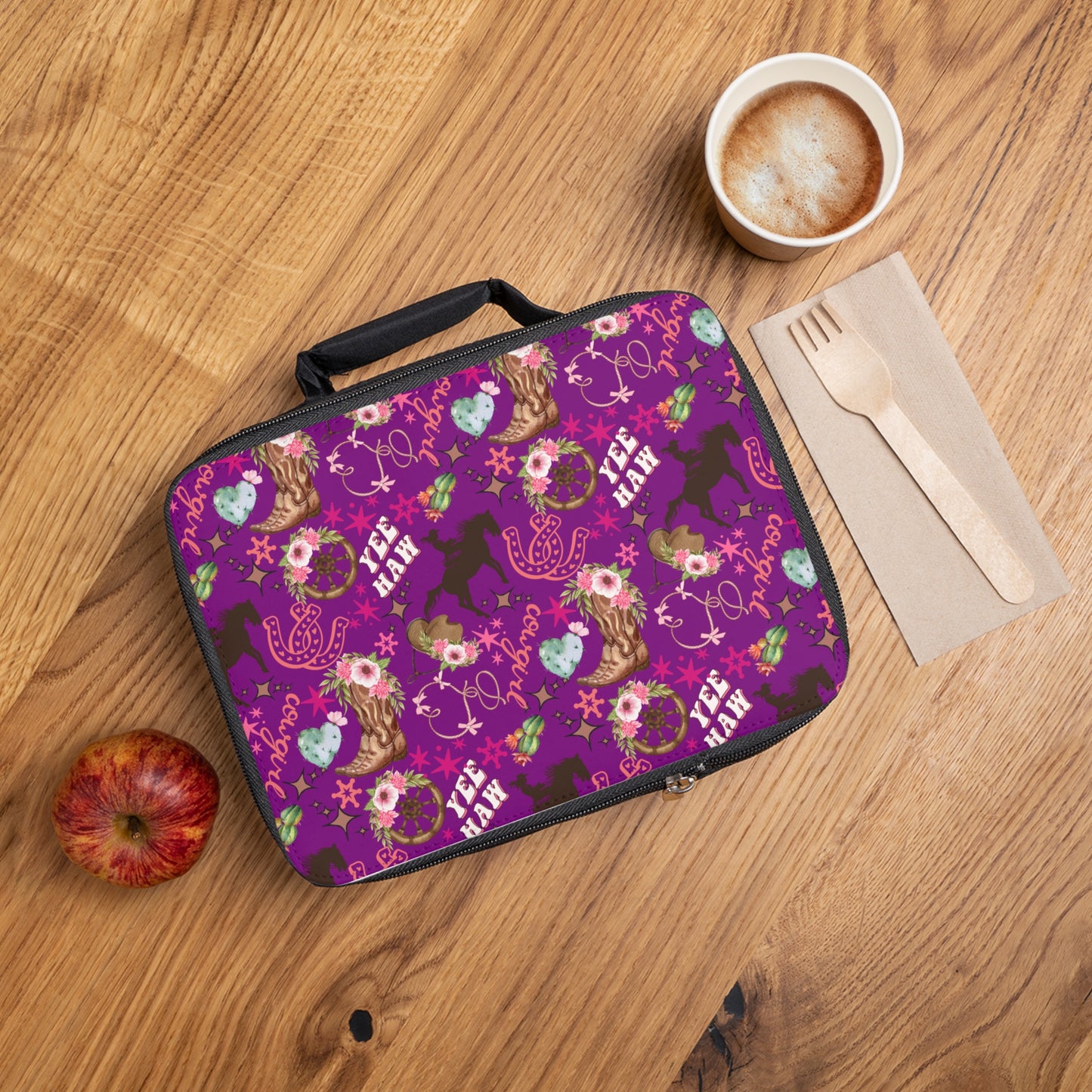 Lunch Bag - Cowgirl - Purple