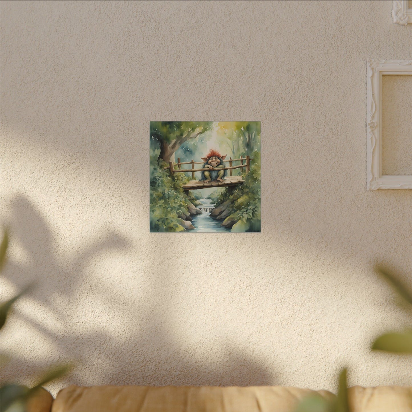 Matte Wall Canvas - Troll on the Bridge - Storybook Dreams Collection