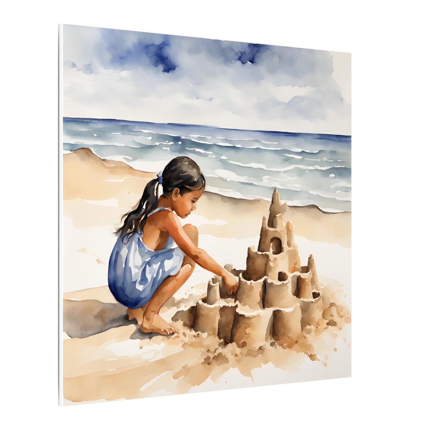 Matte Wall Canvas - Sand Castle - Neptune's Nursery Collection