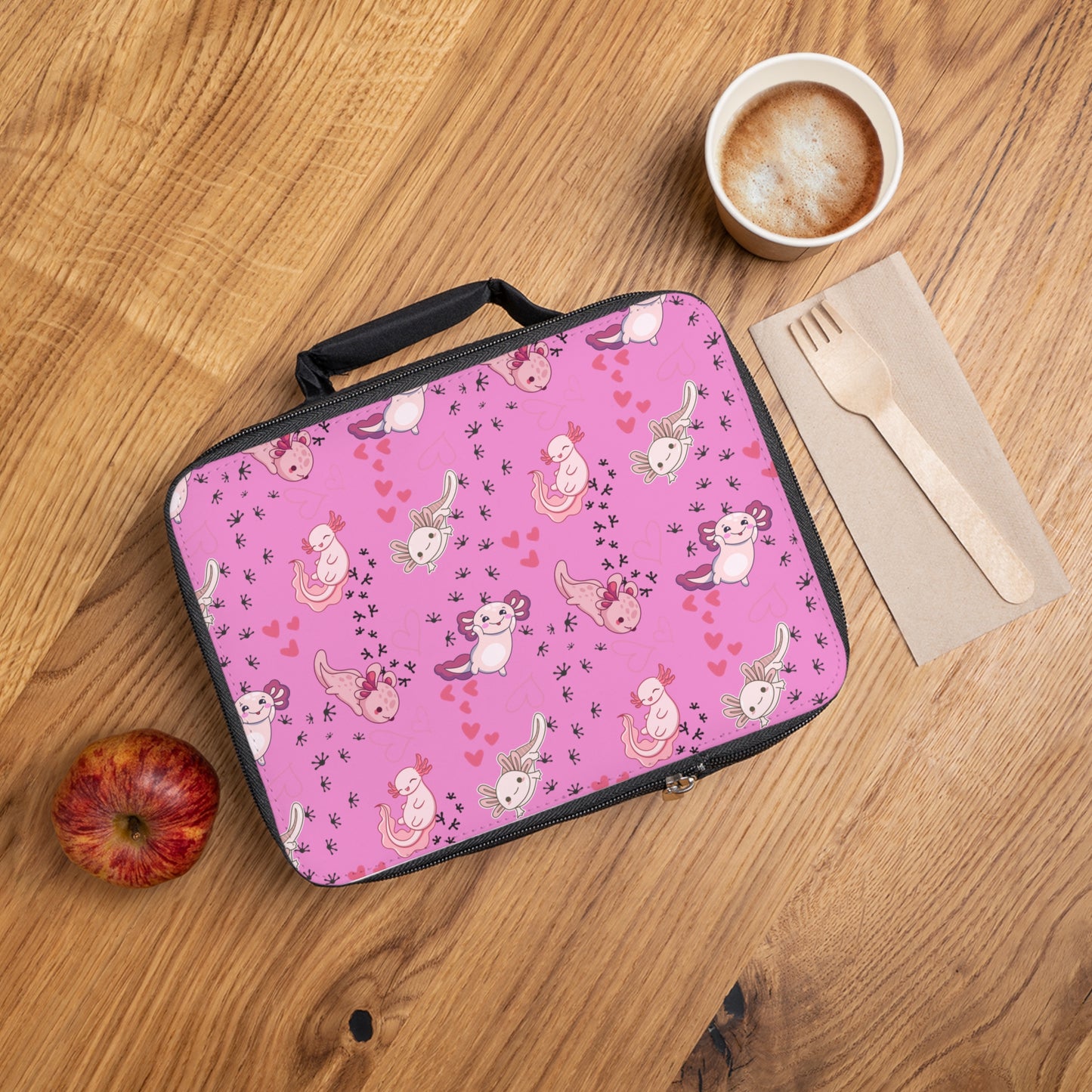 Lunch Bag - Axolotl - Bubblegum