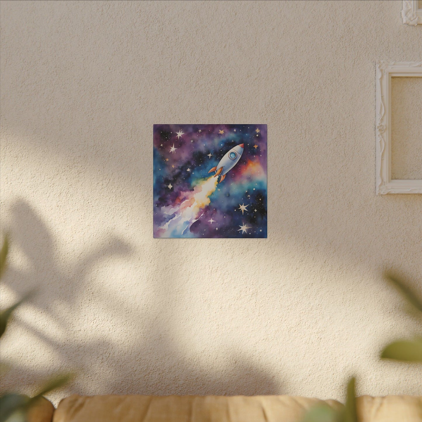 Matte Wall Canvas - Rocket Ship - Beyond the Stars Collection