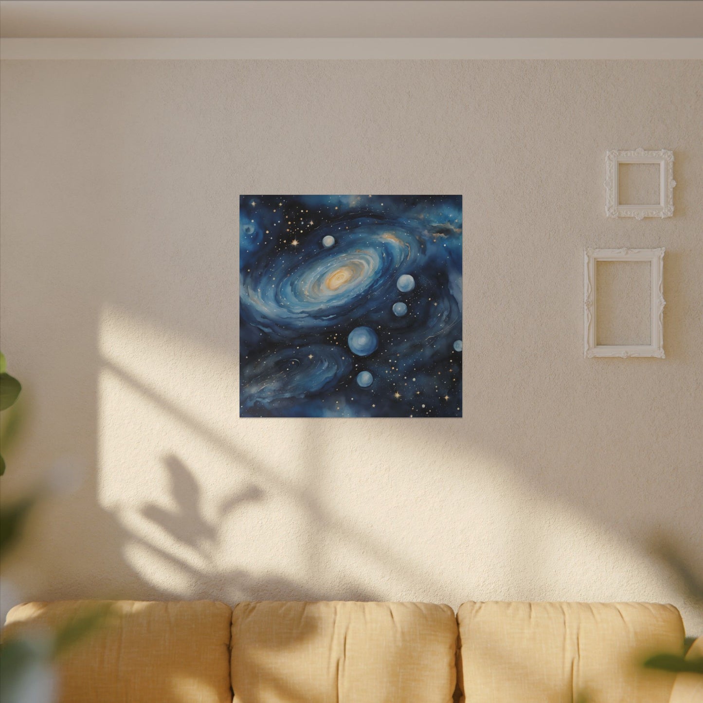 Matte Wall Canvas - Blue Galaxy - Beyond the Stars Collection