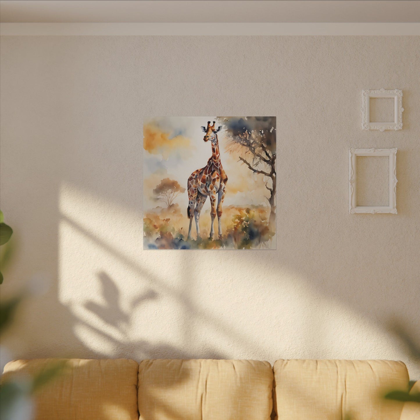 Matte Wall Canvas - Giraffe - African Safari Collection