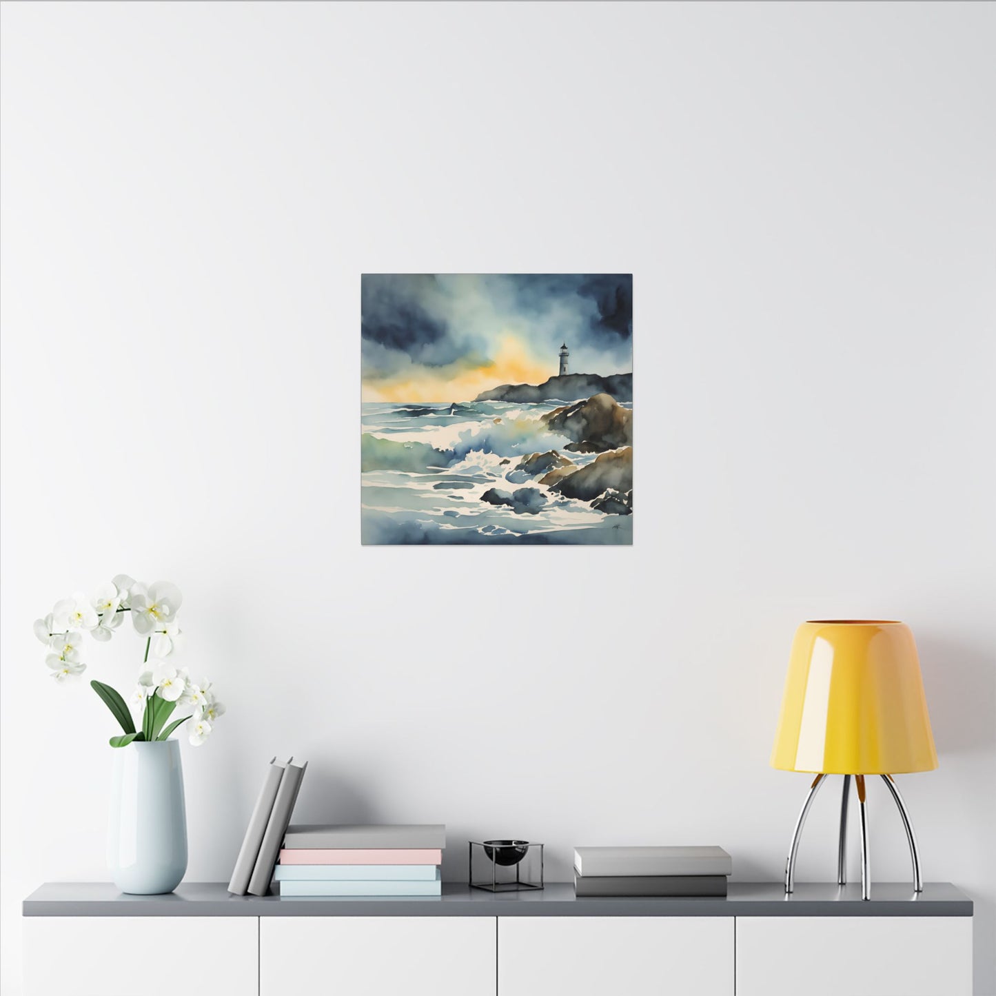Matte Wall Canvas - Lighthouse - Neptune's Nursery Collection
