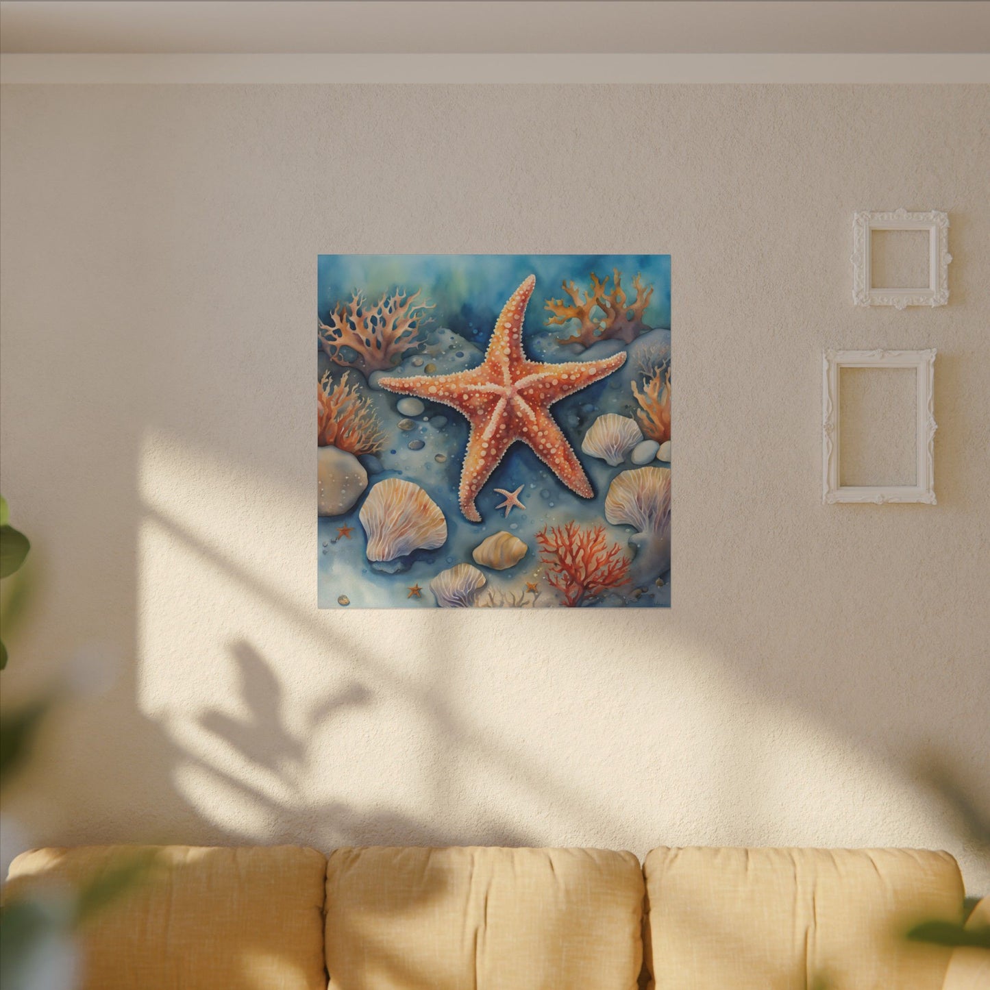 Matte Wall Canvas - Starfish - Neptune's Nursery Collection