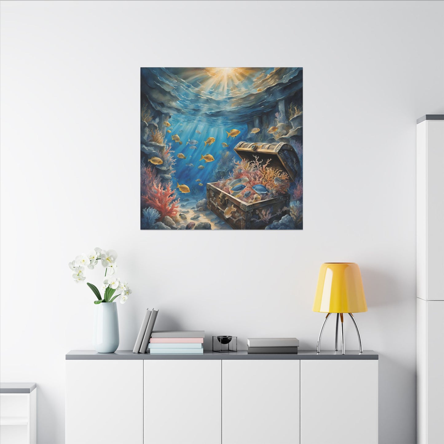 Matte Wall Canvas - Sunken Treasure - Neptune's Nursery Collection