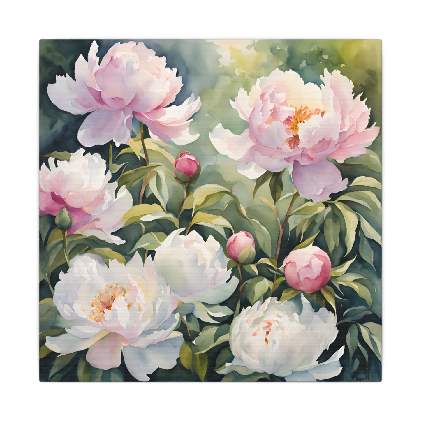 Matte Wall Canvas - Peony - Bloom and Grow Collection
