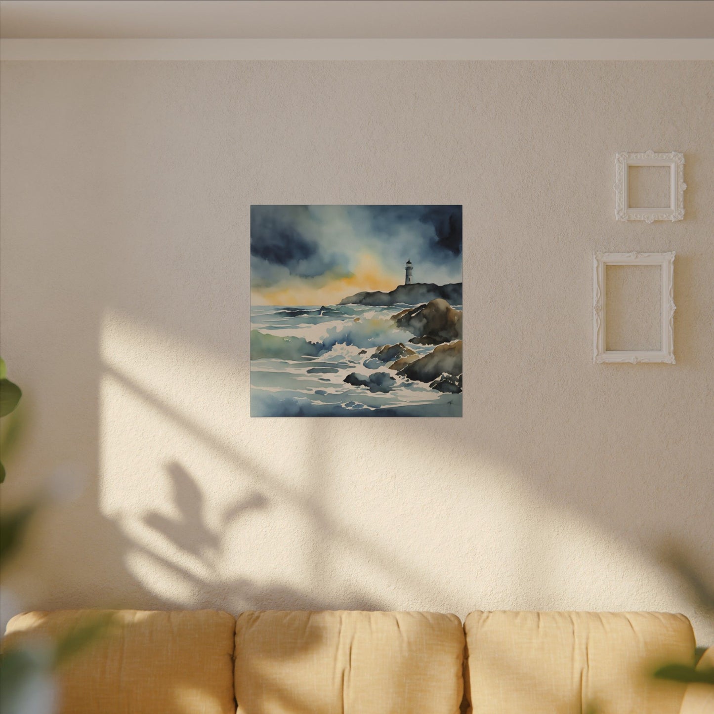Matte Wall Canvas - Lighthouse - Neptune's Nursery Collection