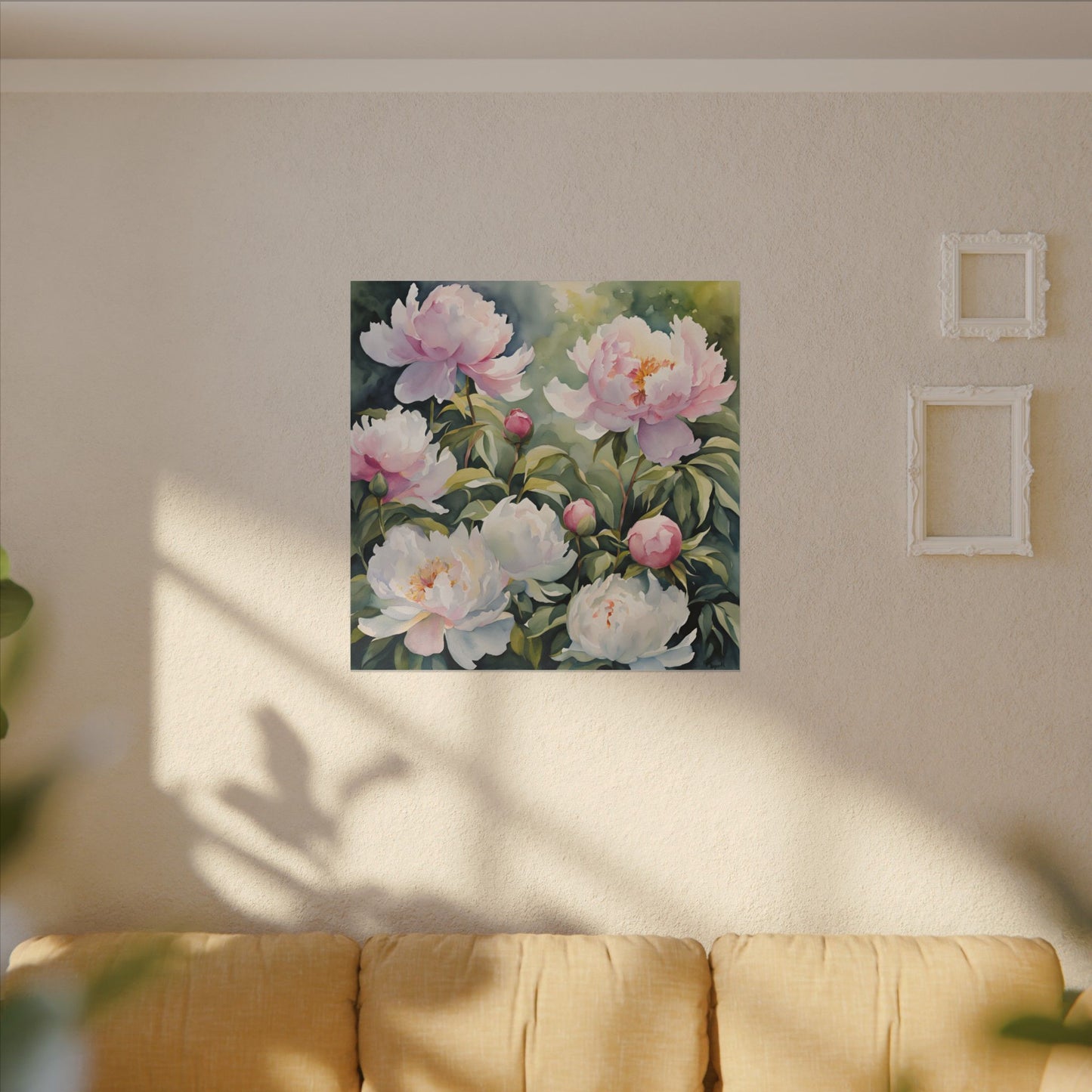Matte Wall Canvas - Peony - Bloom and Grow Collection